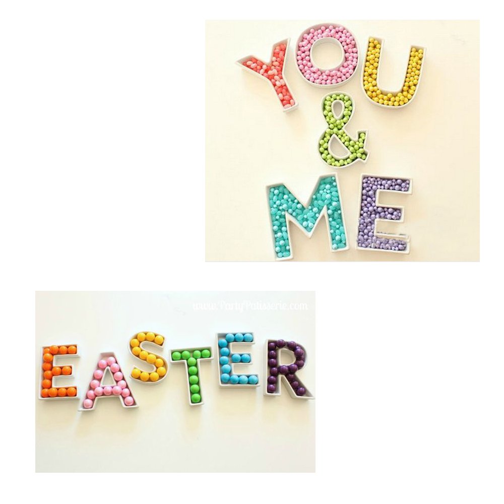 Elegant Porcelain Candy Dish & Nut Plate - Perfect for Party Decor, Wedding Centerpieces & Home Serving (Letter E) | Ideal for Candy Buffets, Dessert Tables & Holiday Entertaining