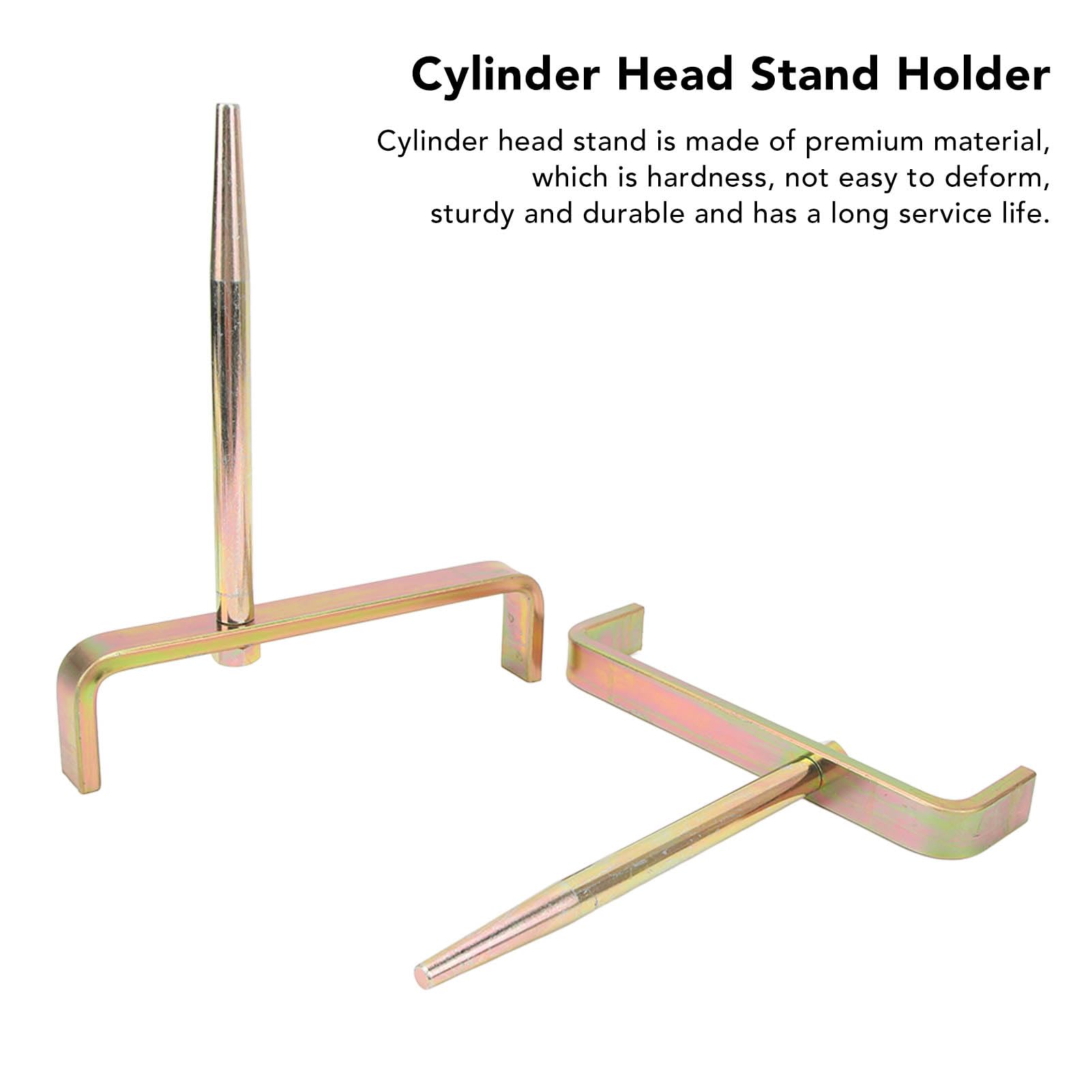 2-Piece Alloy Steel Cylinder Head Stand Set - Heavy Duty Engine Bracket for Car & Motorcycle Repair, Maintenance & Storage | Perfect for Mechanics, DIY Auto Shops & Garage Organization