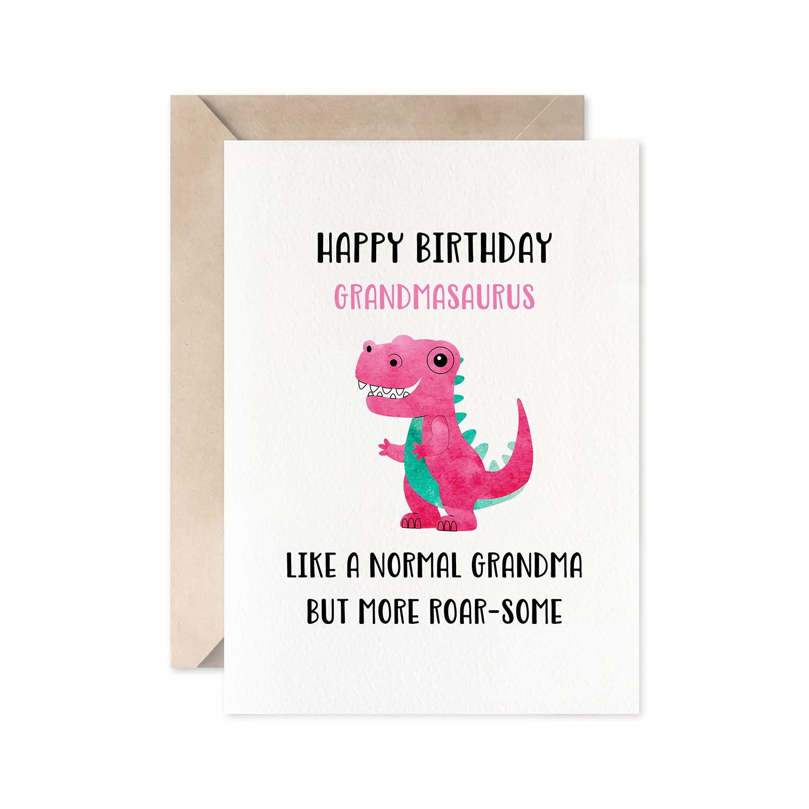 Funny Dinosaur Birthday Card for Grandma - Grandmasaurus Gift for Her