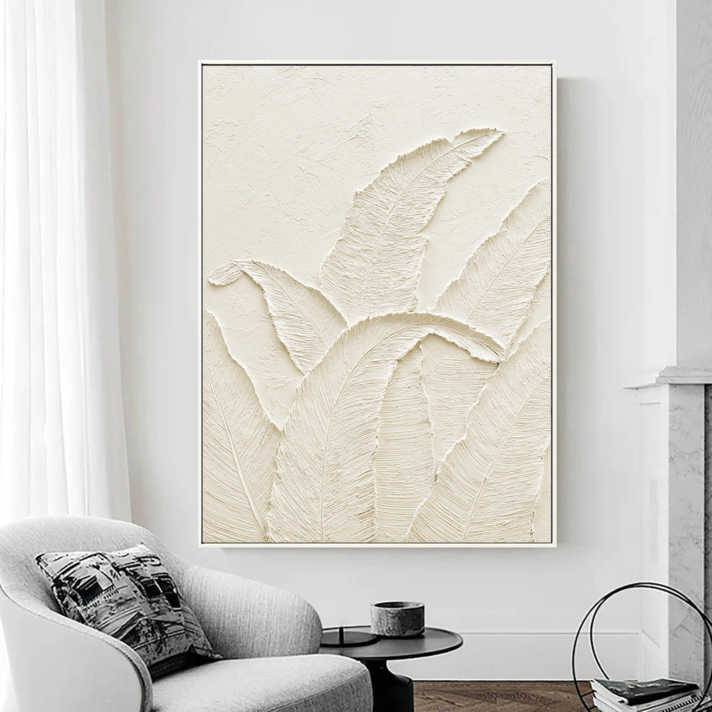 Minimalist Textured Plaster Art Painting - Modern Abstract Wall Decor for Living Room, Bedroom & Office | #MM033