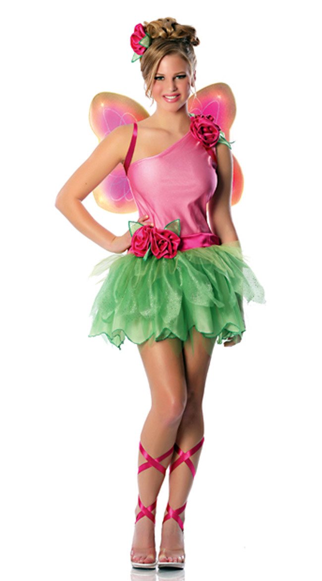 Elegant Rose Fairy Costume for Women - Perfect for Halloween, Cosplay, and Fantasy Themed Parties