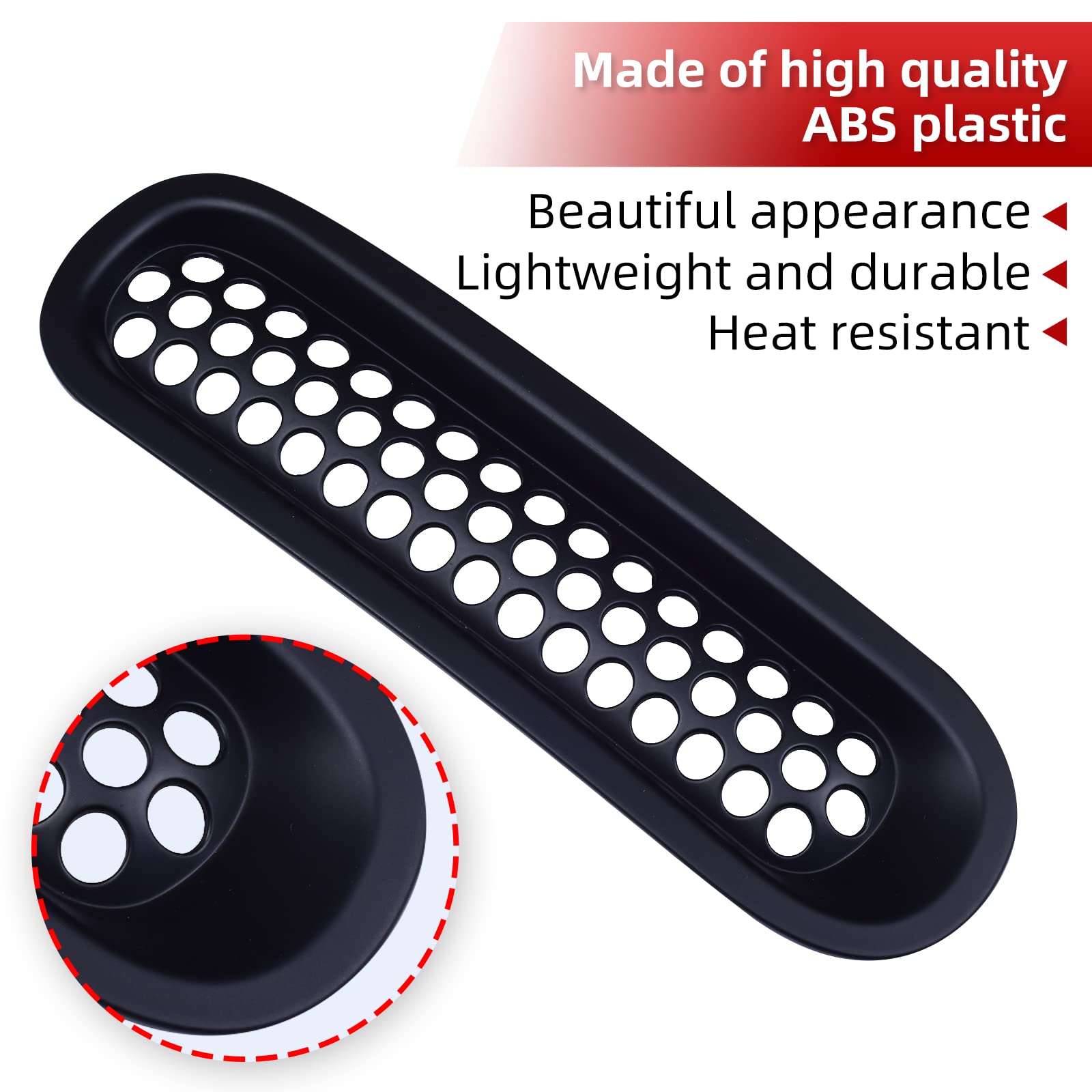 AggAuto Matte Black Grille Inserts for Jeep Wrangler JK & JKU (2007-2018) - 7-Piece Front Mesh Grill Cover Accessories | Off-Road Protection & Stylish Upgrade