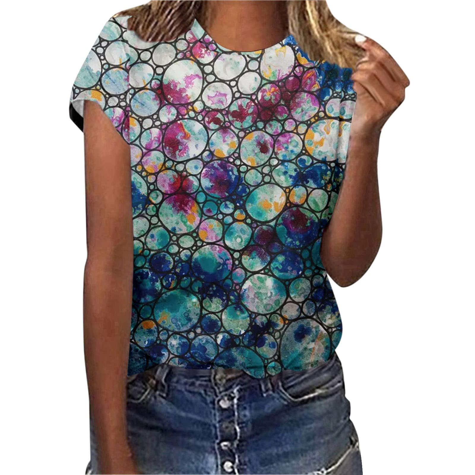 Plus Size Oversized T-Shirts for Women - Funny Summer Crop Tops Casual Short Sleeve Shirts | Perfect for Beach Outings, Streetwear & Lounge Wear