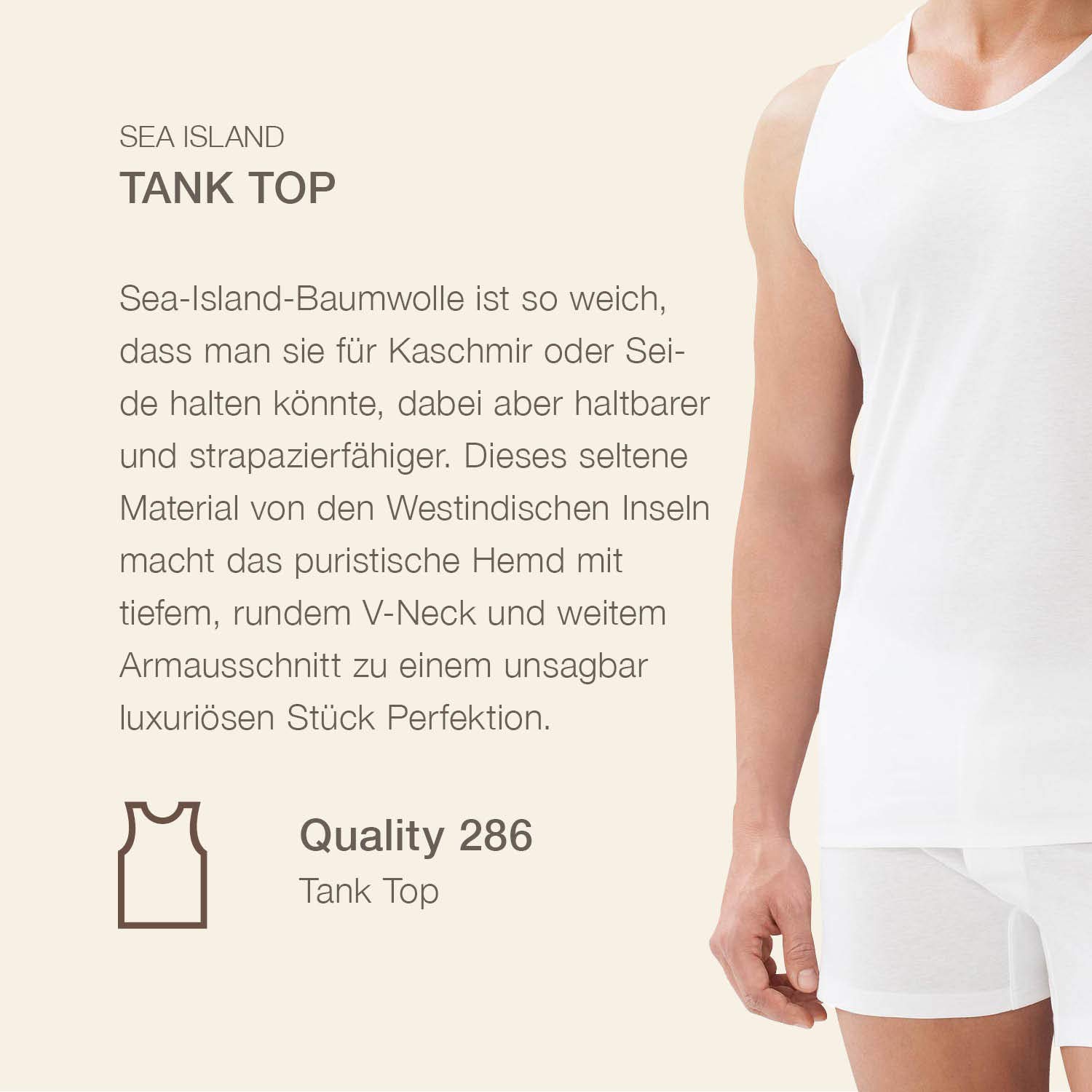 Zimmerli Men's Premium Sea Island Cotton Tank Top - Soft Breathable Undershirt - White - Size L - Perfect for Layering & Casual Wear