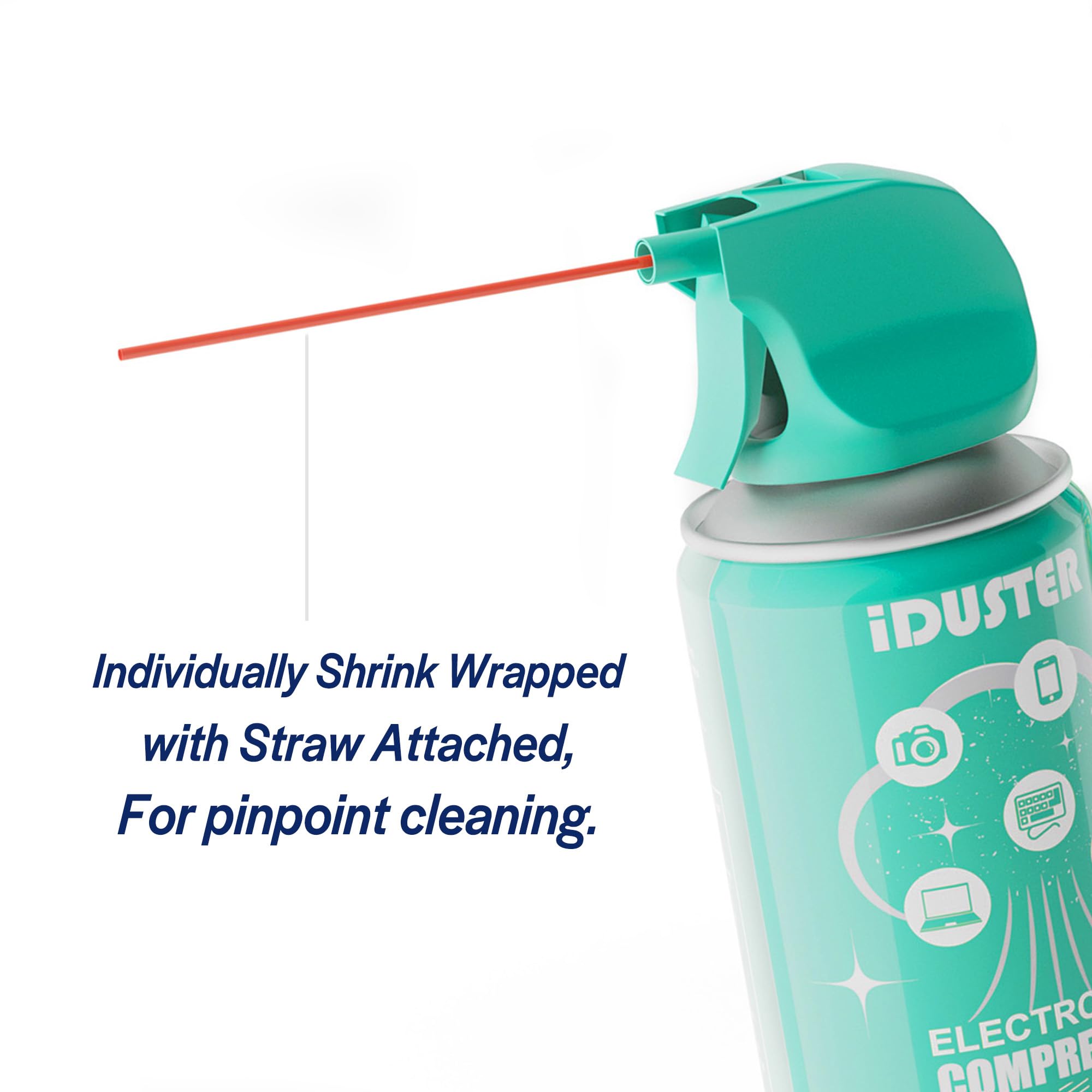 10oz Compressed Air Duster Can (2-Pack) - Powerful Canned Air for Electronics, Keyboards, LEGO & Computer Cleaning - Removes Dust from Hard-to-Reach Areas - Ideal for Office, Home & Workshop Use
