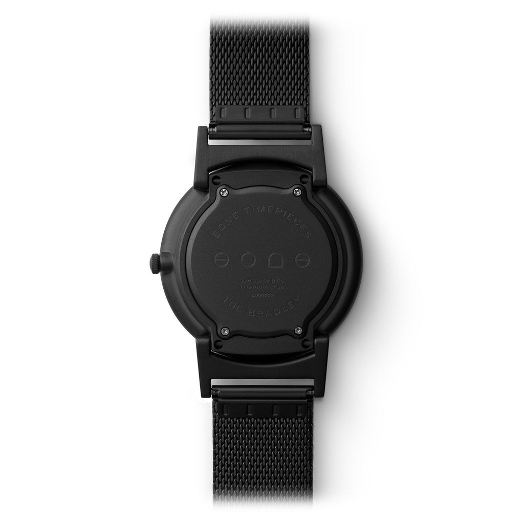 Eone The Bradley Black - Stylish and Tactile Watch for Men & Women | Waterproof & Durable | Perfect for Business, Travel, and Everyday Wear