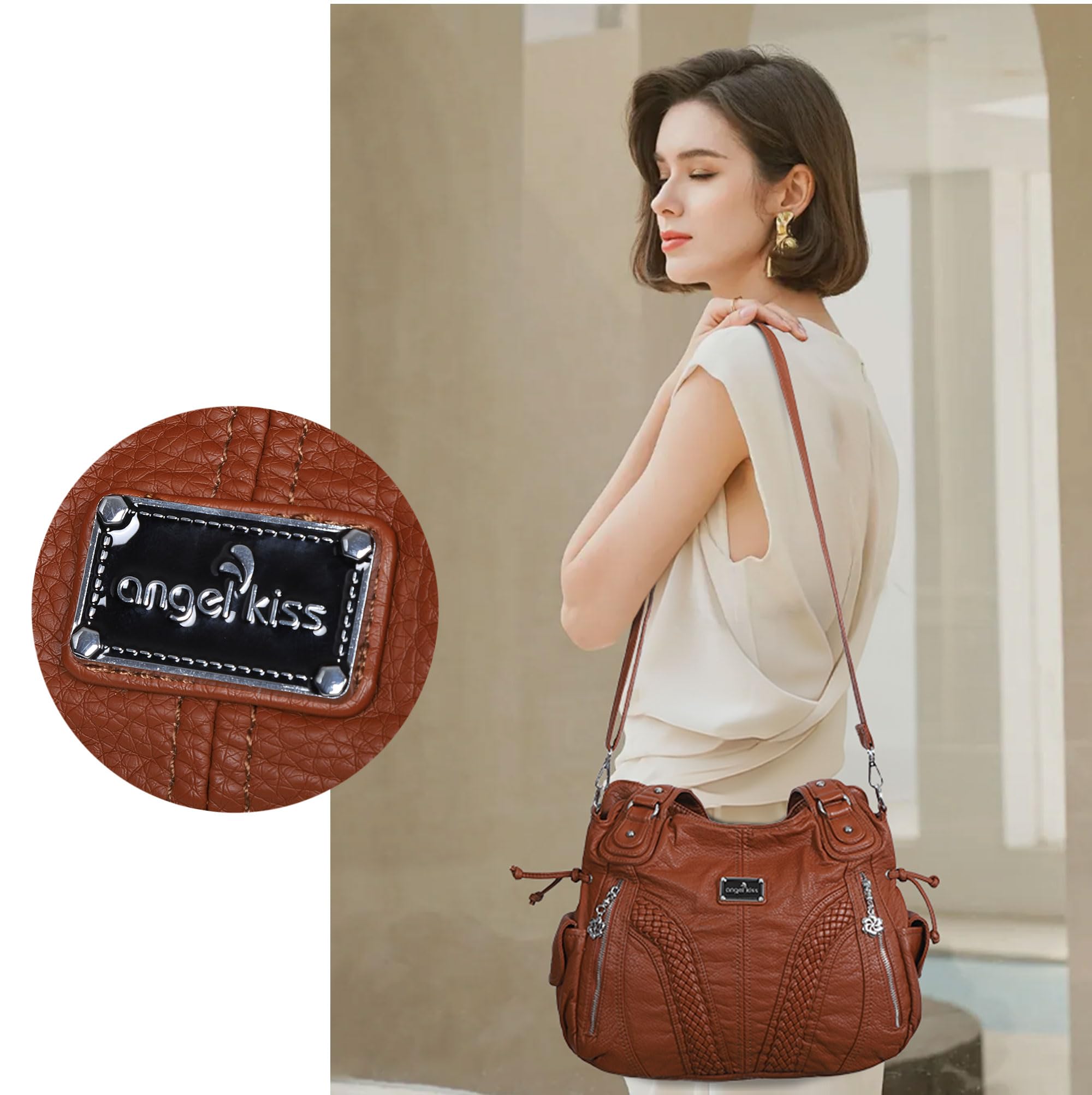 Stylish Women's Tote Shoulder Bag - Fashionable Synthetic Leather Handbag with Top Handle for Work, Travel & Daily Use | Washable Durable Purse for Women
