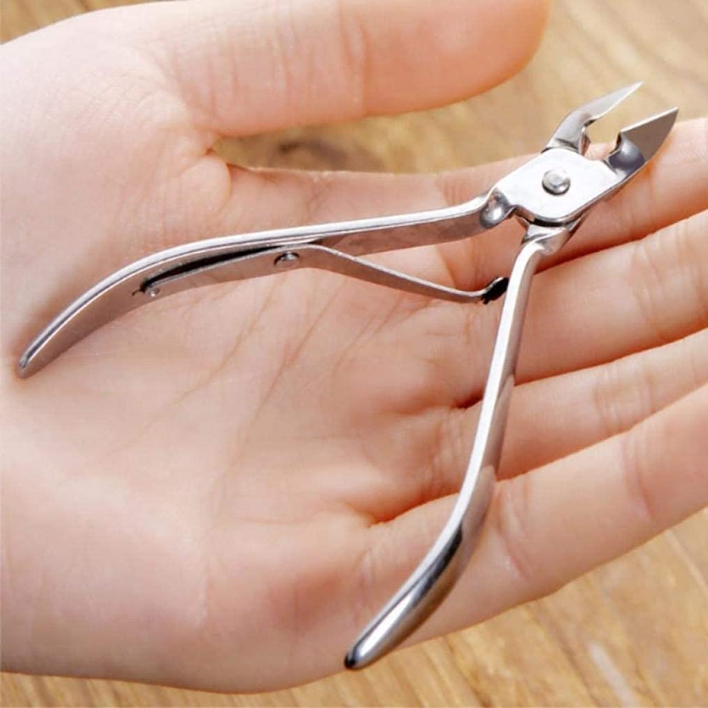 ZAUKY Professional Toe Nail Correction Nippers - Stainless Steel Clipper Cutters for Dead Skin & Dirt Removal - Pedicure Care Tool (Silver) - Perfect for Home Manicure, Salon Use & Foot Care Routine