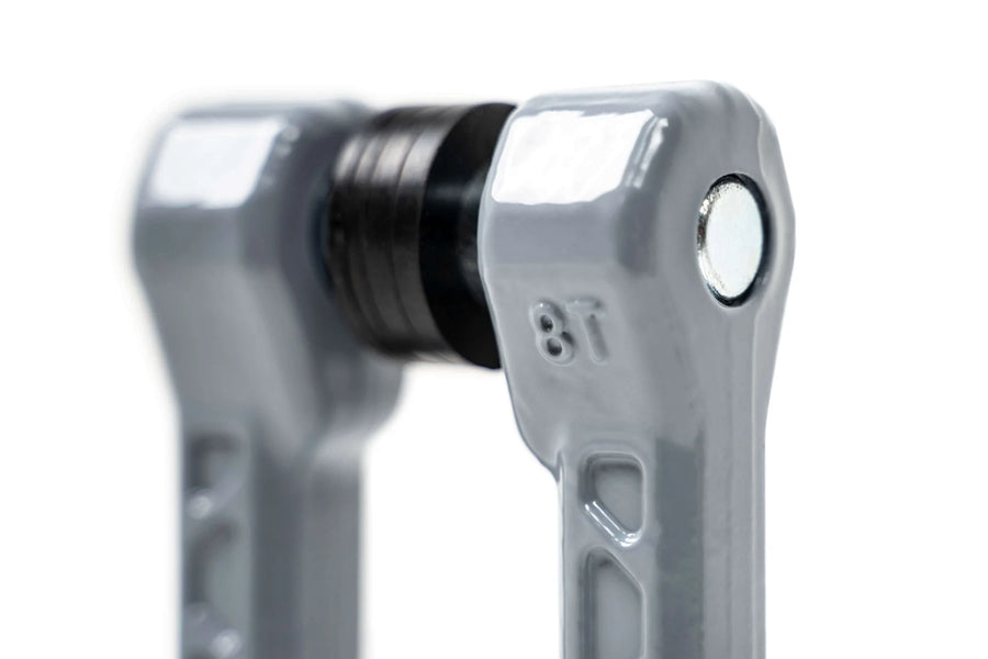 DV8 Elite Series D Ring Shackles - Heavy Duty Off-Road Recovery Shackles (2-Pack, Gray) - Perfect for Jeep, Truck & SUV Towing & Winching Accessories