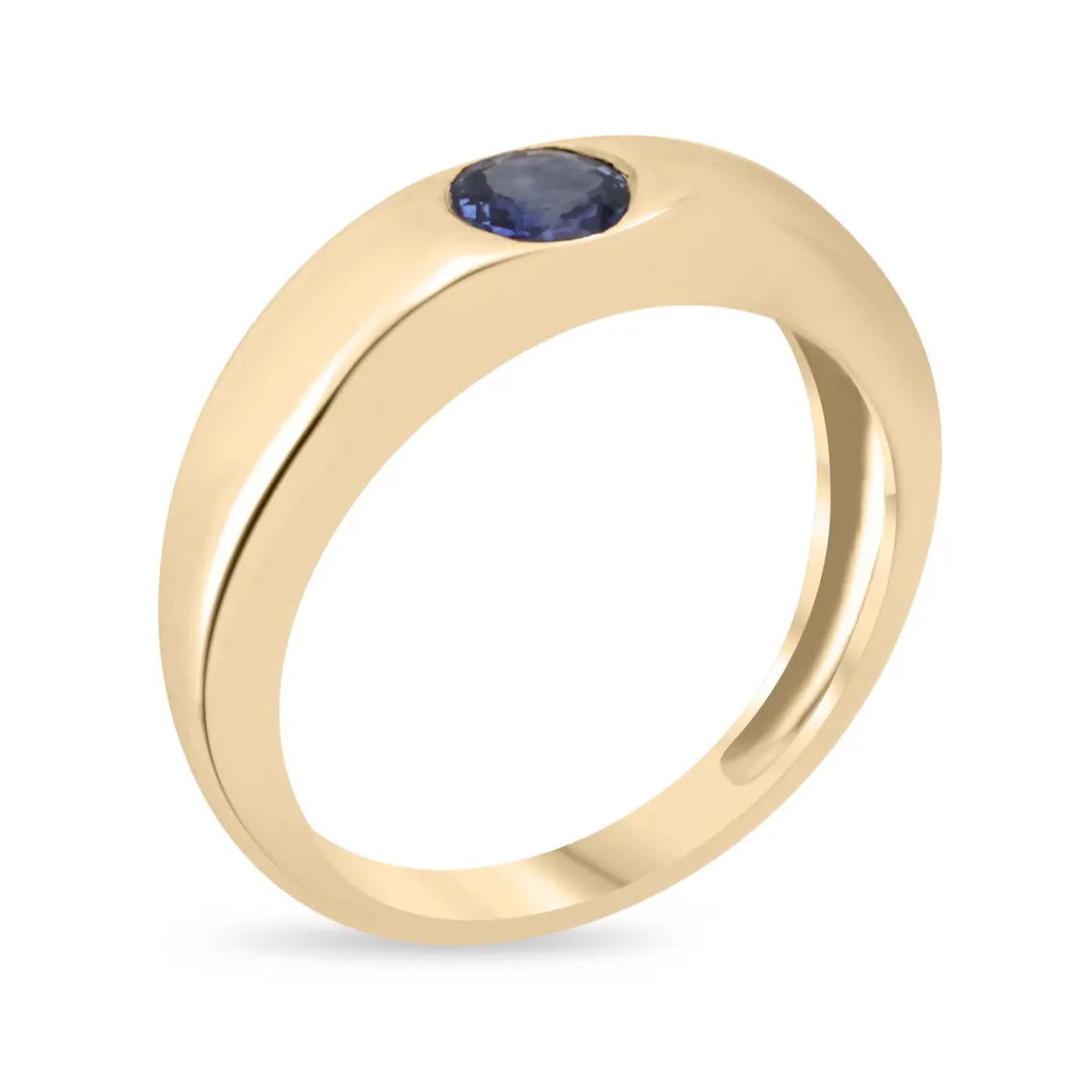 0.50 Carat Natural Round Blue Sapphire Solitaire Ring - Classic Elegant Engagement Wedding Jewelry Gift for Her - Perfect for Proposals, Anniversaries & Special Occasions