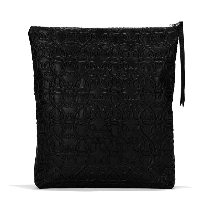 Gabriel Leather Fold Over Clutch - Black | Premium Women's Crossbody Bag | Perfect for Evening Parties, Date Nights & Special Occasions