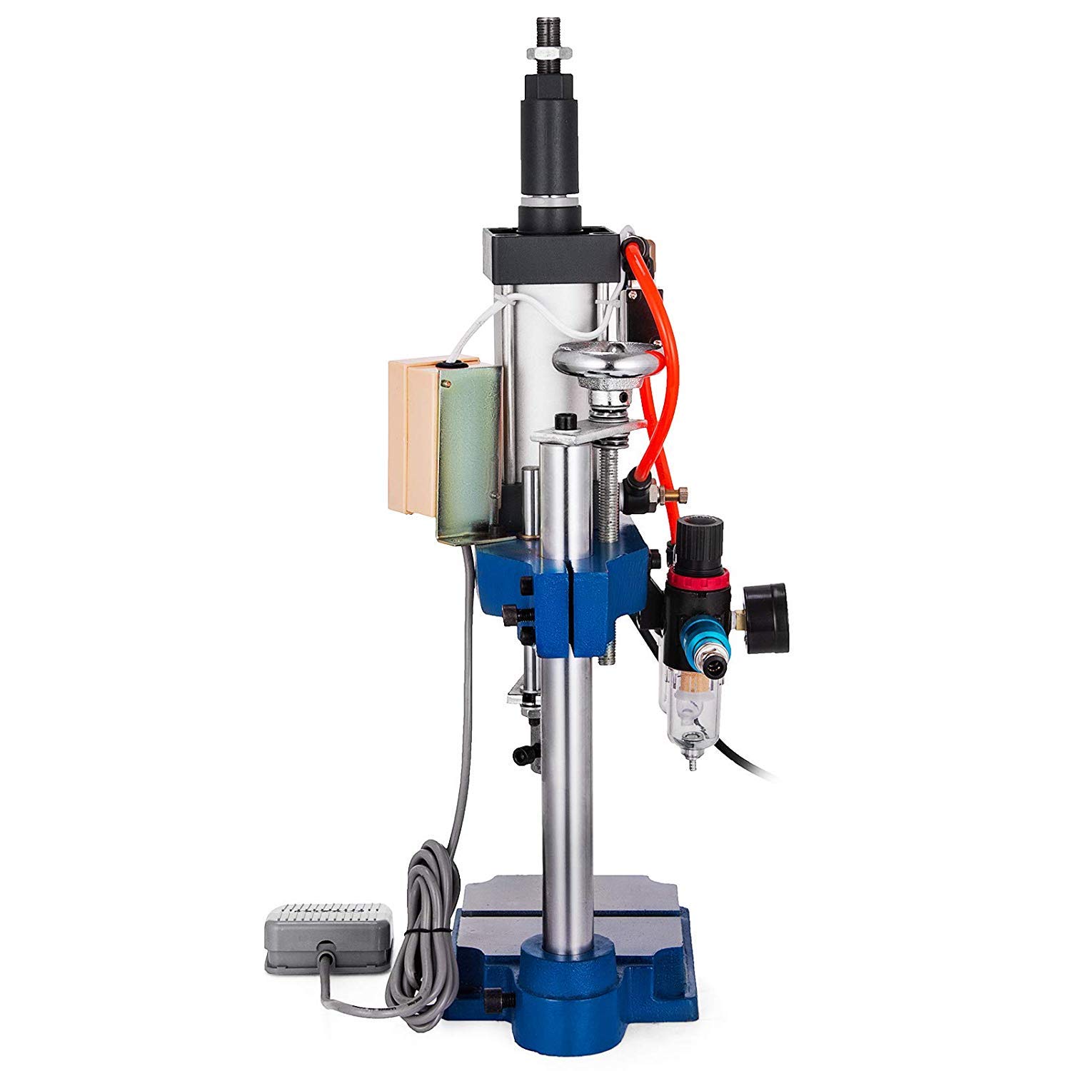 VEVOR 440LB Pneumatic Punch Press Machine, 200KG Desktop Punching Press with 110V AC, 0.4-0.7 Mpa Operation Pressure for Metal Stamping, Leather Craft, Jewelry Making - Ideal for DIY Workshops & Small Manufacturing