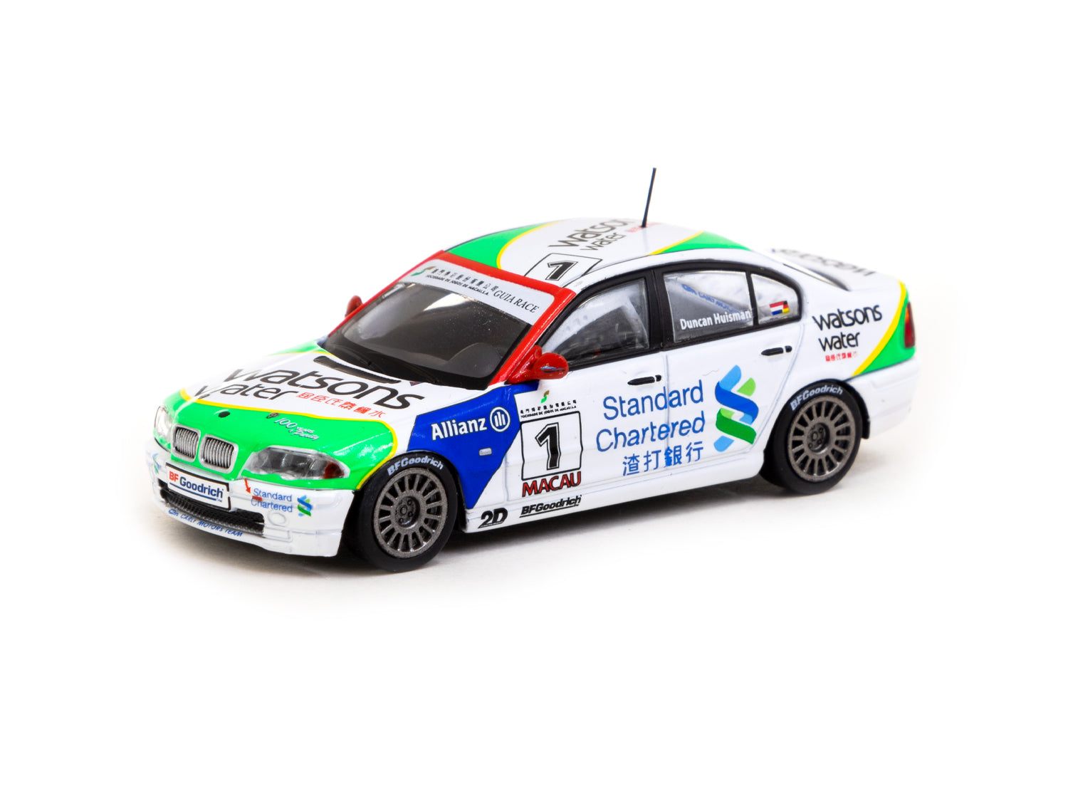 1/64 Scale Diecast Model - BMW 320i E46 Super Production Macau Guia Race 2003 #1 Winner - Collectible Car for Racing Fans & Display Showcase