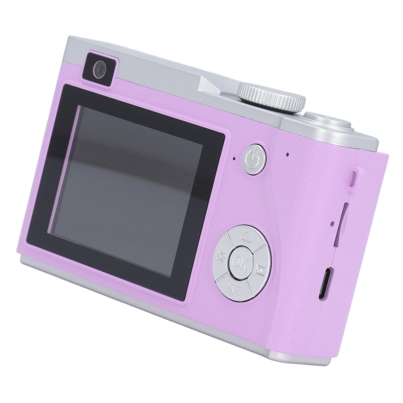48MP 1080P Digital Camera with 16X Zoom & Anti-Shake - Compact Point and Shoot Camera for Kids, Teens & Students - 2.4 Inch Screen, Lightweight & Portable (Purple) - Perfect for Travel, School Projects, Birthday Gifts & Everyday Photography