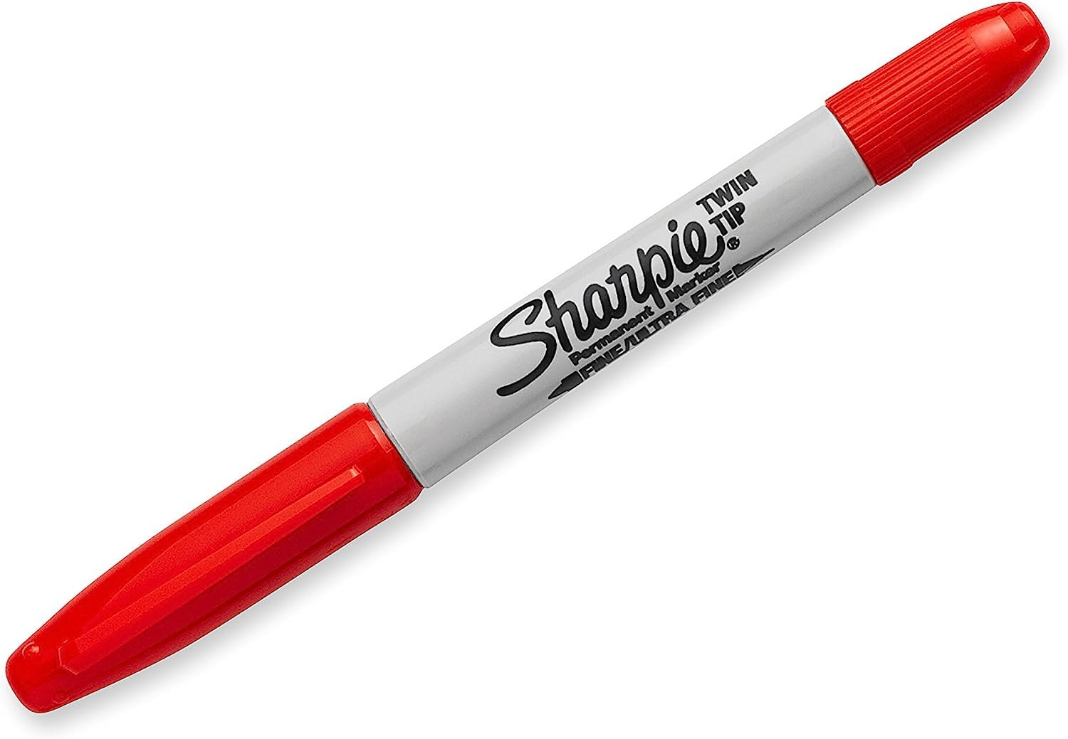 Sharpie Twin Tip Fine & Ultra Fine Permanent Markers, 12-Pack - Red for Office & Art Projects