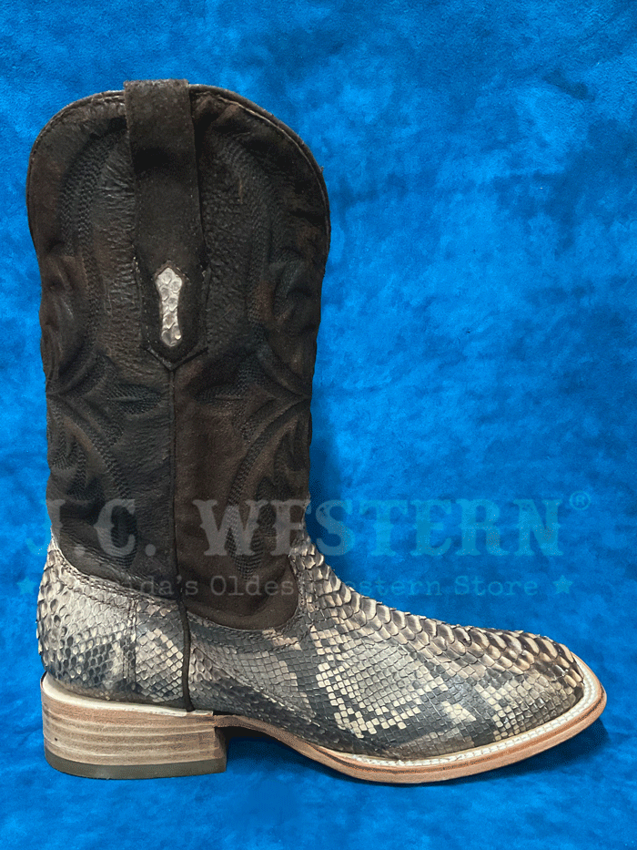Men's Corral A4499 Western Boots - Genuine Python & Lamb Leather with Embroidery, Square Toe, Brown - Perfect for Rodeo, Country Dancing & Cowboy Fashion