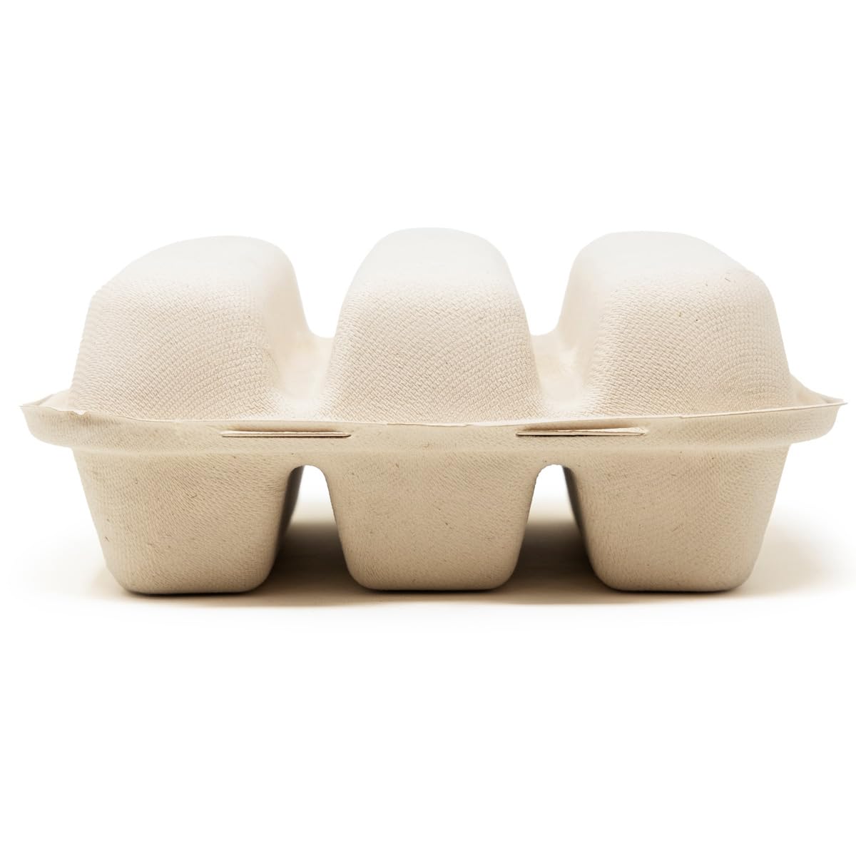 World Centric TO-SC-T3 100% Compostable Takeout Containers - Eco-Friendly Unbleached Plant Fiber 3-Compartment Taco Boxes, 8