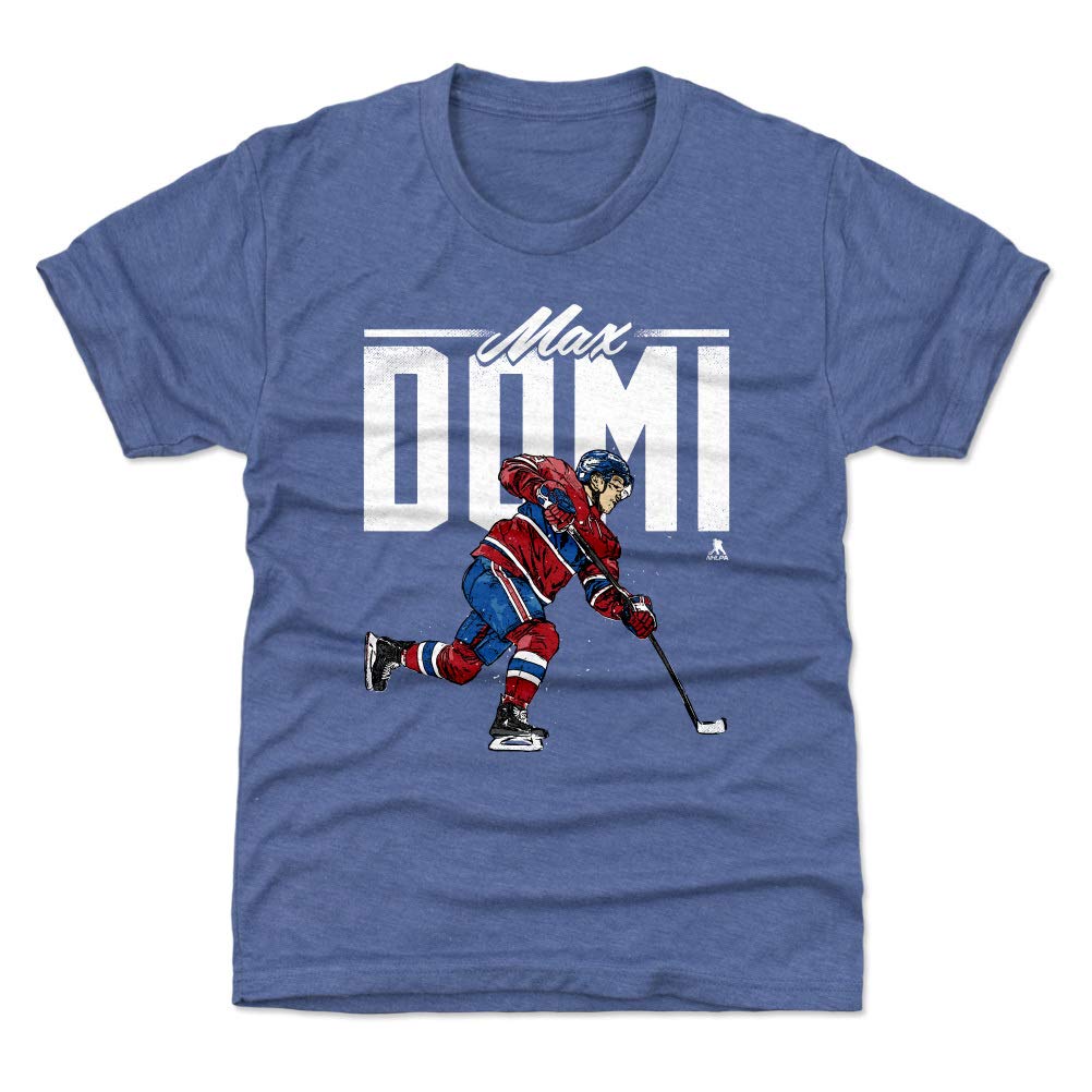 500 LEVEL Max Domi Montreal Canadiens Hockey Kids Jersey - Vintage Retro Style Hockey Shirt for Boys & Girls - Perfect for Game Day, Birthday Gifts & Sports Fan Apparel