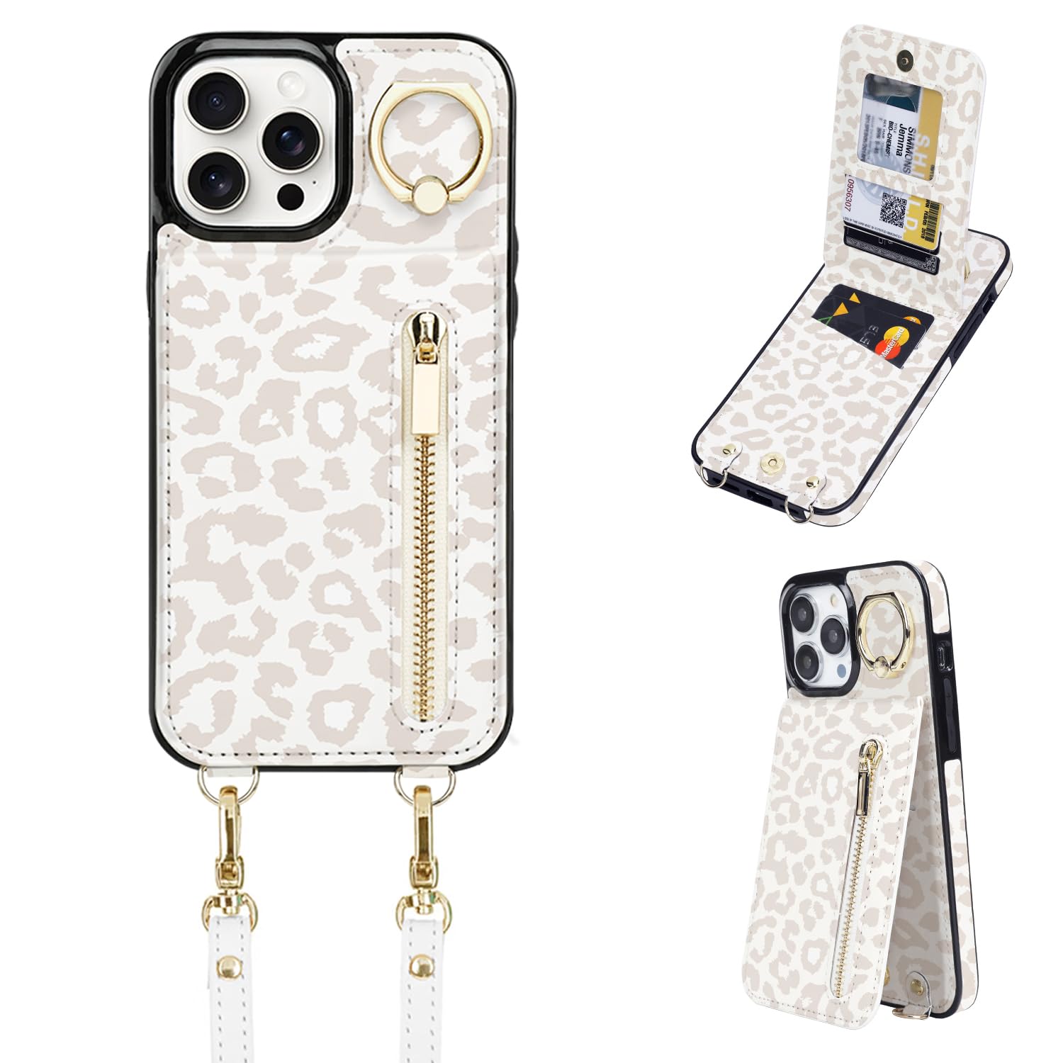 uCOLOR Premium Leather Wallet Case for iPhone 15 Pro Max 6.7