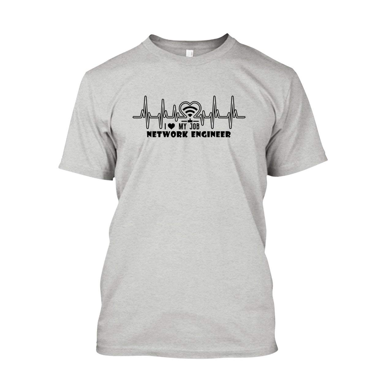 Network Engineer Heartbeat Graphic T-Shirt - Unisex Cotton Tee for Men & Women - Perfect for IT Professionals, Tech Enthusiasts & Casual Wear