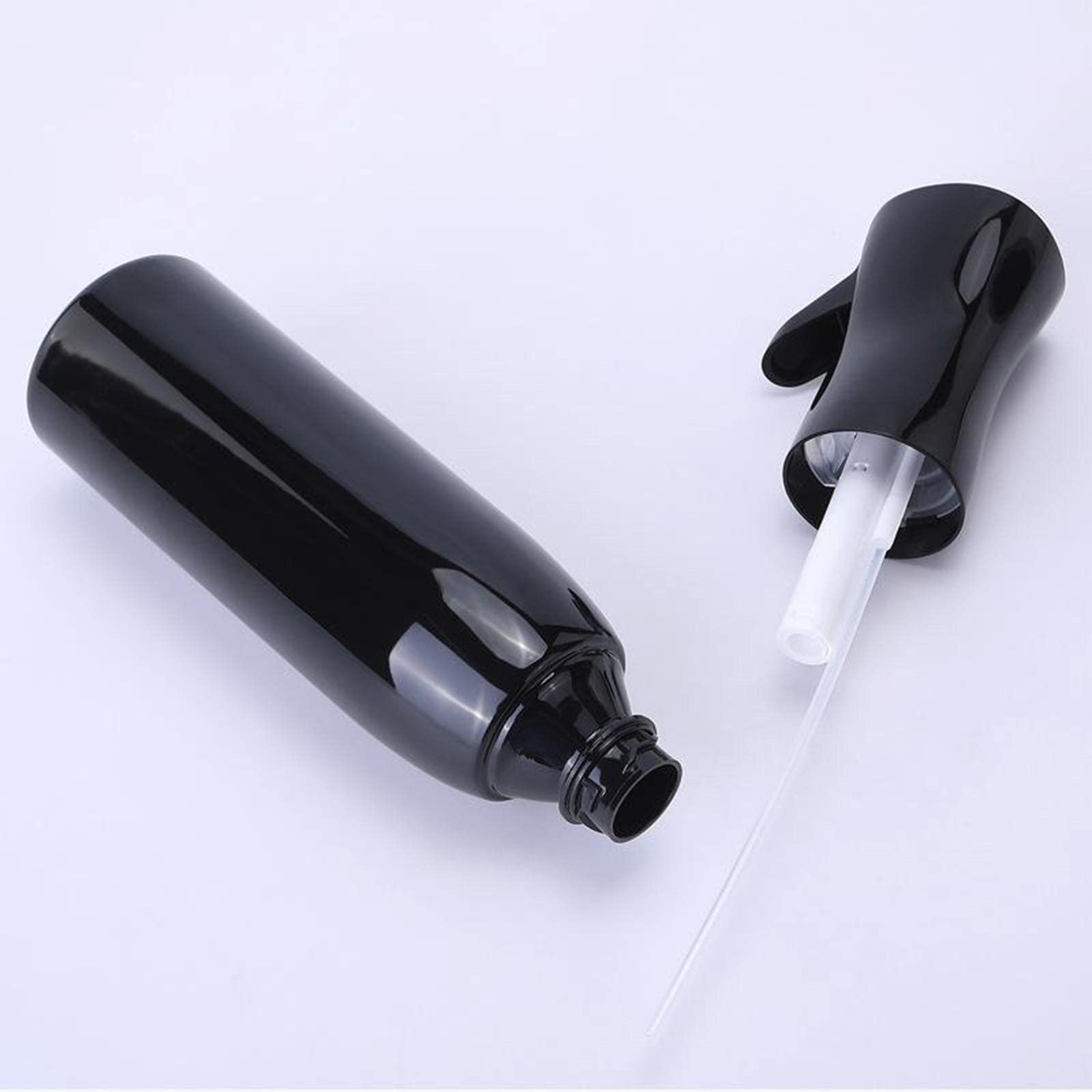 VMS INDIA 500ml Continuous Spray Bottle - Hair Styling, Salon, Barber, Gardening, Cleaning, Plant Misting - Durable Black Plastic Water Sprayer for Home & Professional Use