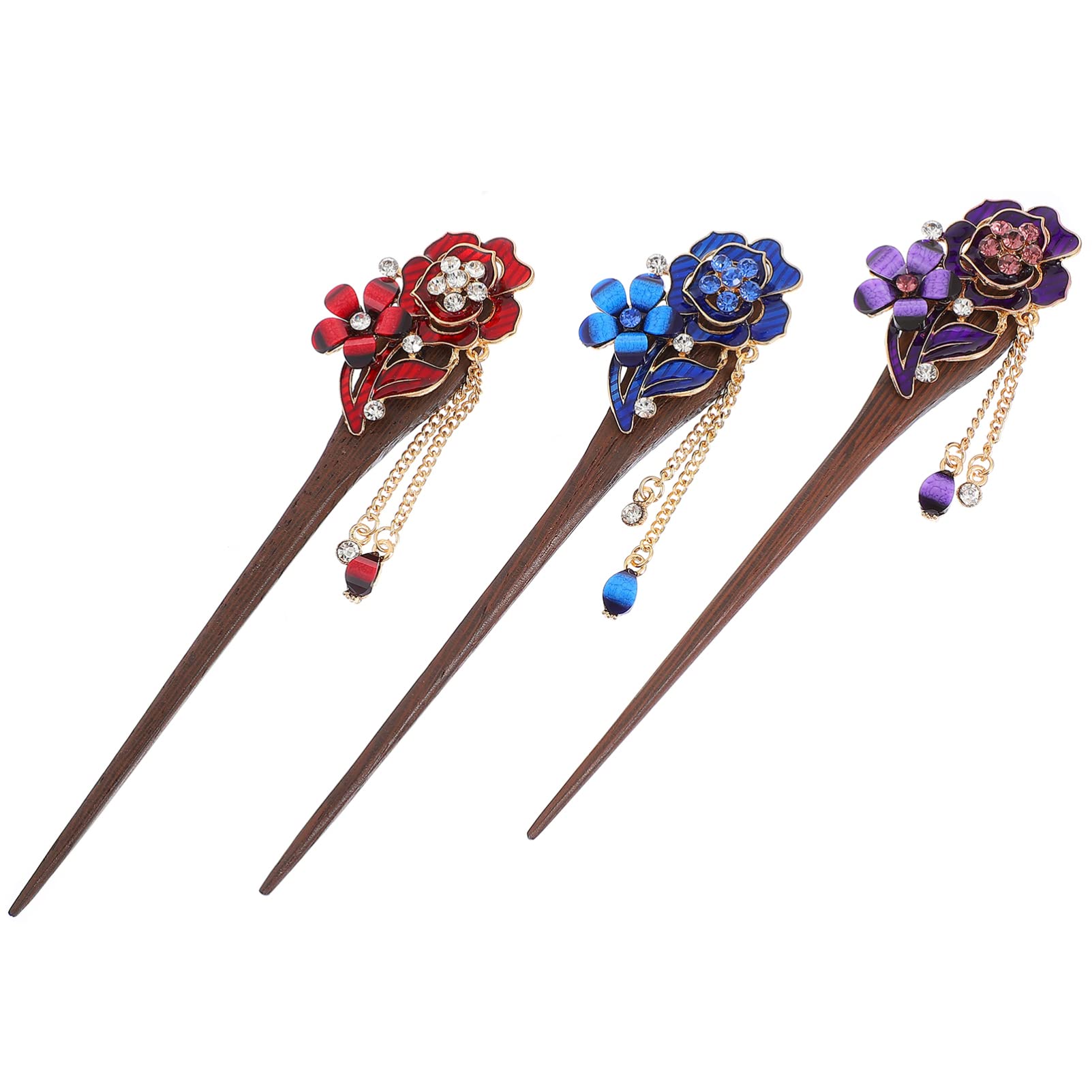 Vintage Japanese Hair Sticks & Bobby Pins Set - 9 Pcs Wooden Hair Chopsticks, Hair Bun Sticks, Side Hair Clips for Women | Perfect for Updos, Buns, Braids & Traditional Japanese Hairstyles