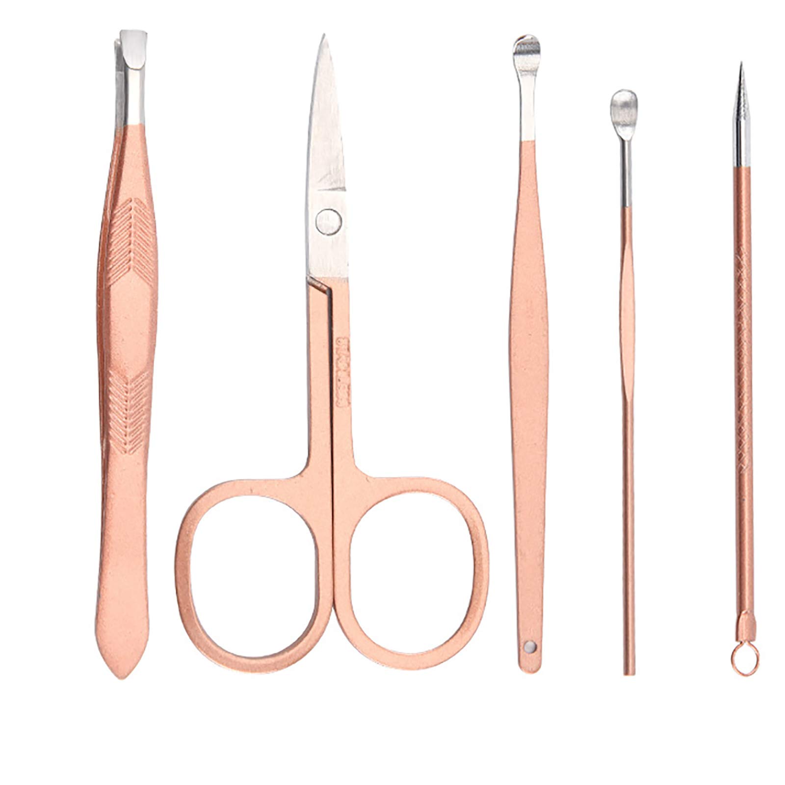 Professional 12Pcs Stainless Steel Manicure Pedicure Set - Nail Clippers, Scissors & Grooming Kit for Travel, Home & Salon Use - DUXEDO Gray Nail Care Tools