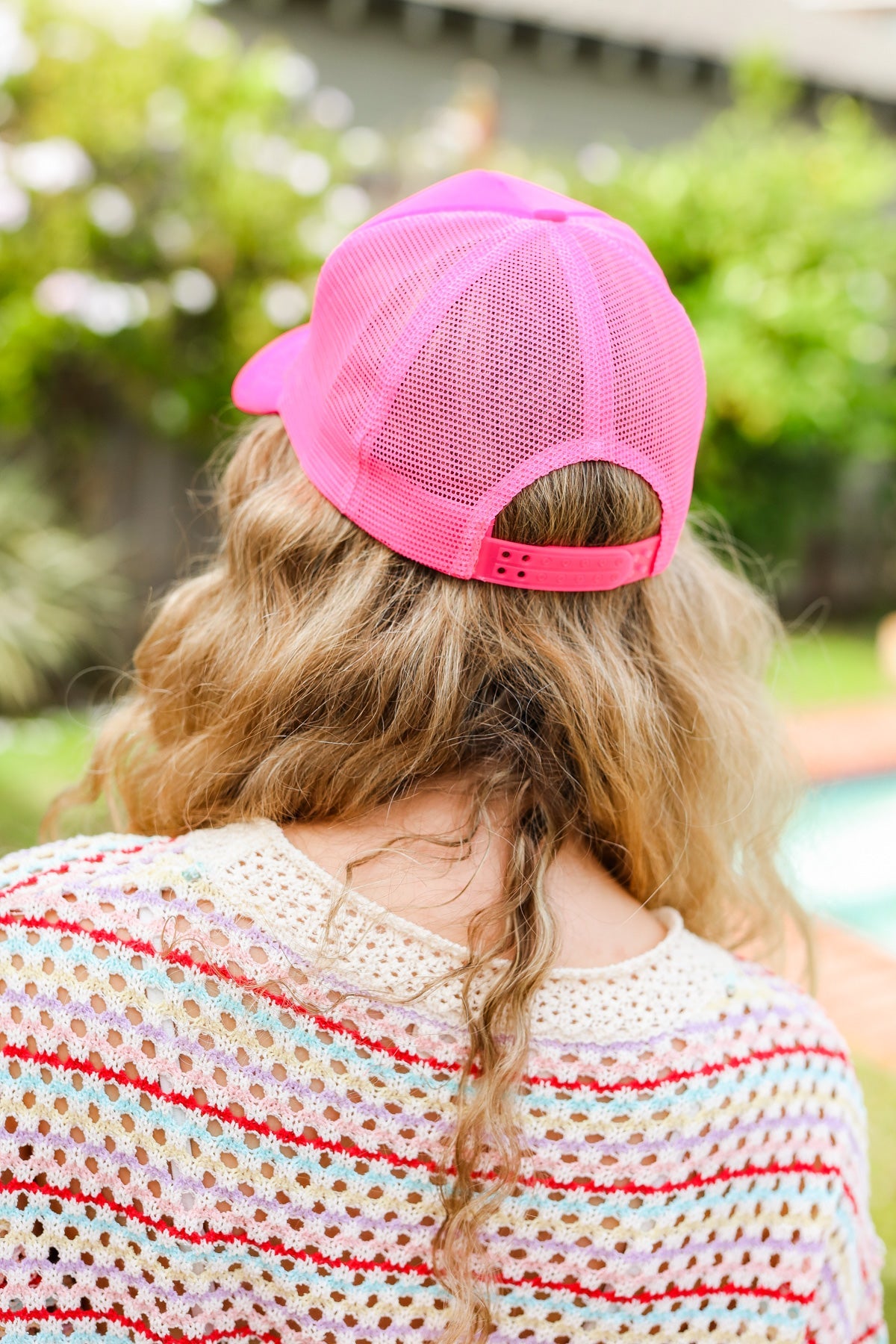 Neon Pink Glitter Smiley Face Mesh Trucker Hat - Trendy Unisex Baseball Cap for Women & Men - Perfect for Festivals, Concerts, Raves & Summer Outfits