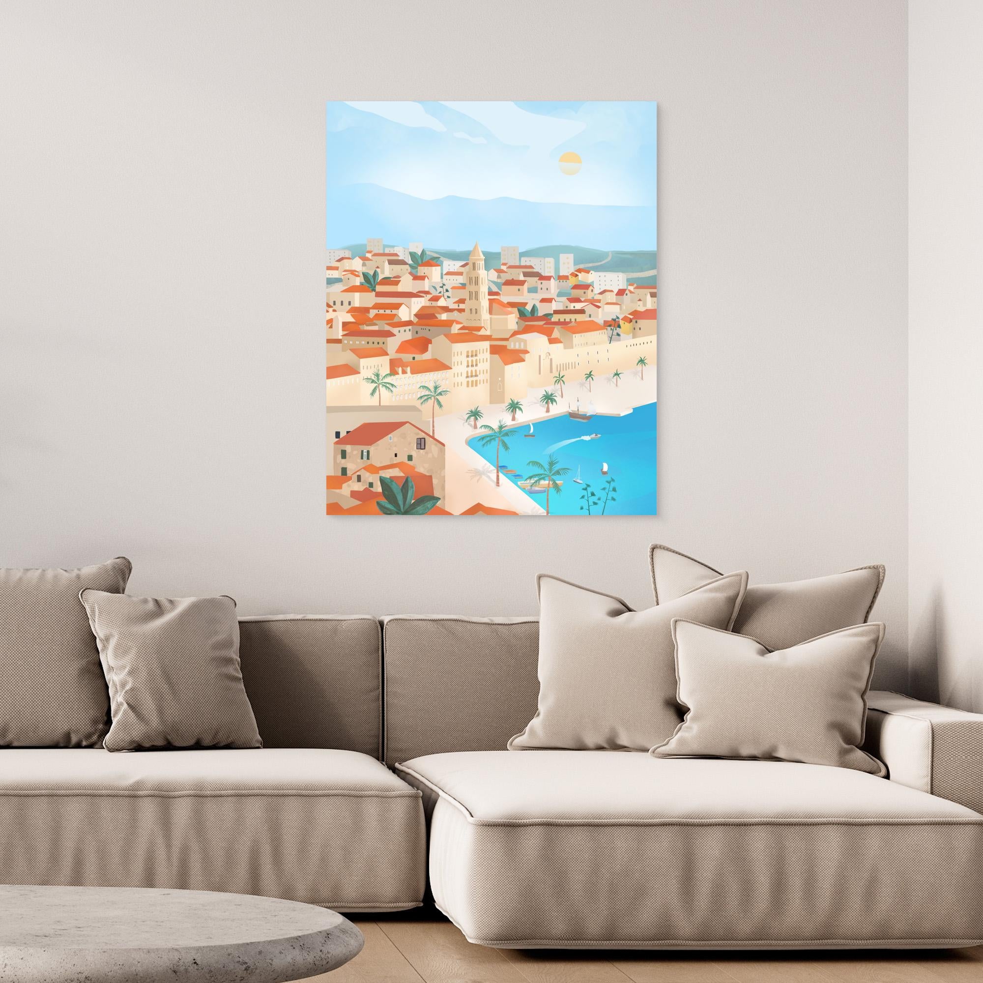 Split Croatia Canvas Print by Petra Lizde - Stunning Wall Art for Living Room, Bedroom & Office Decor