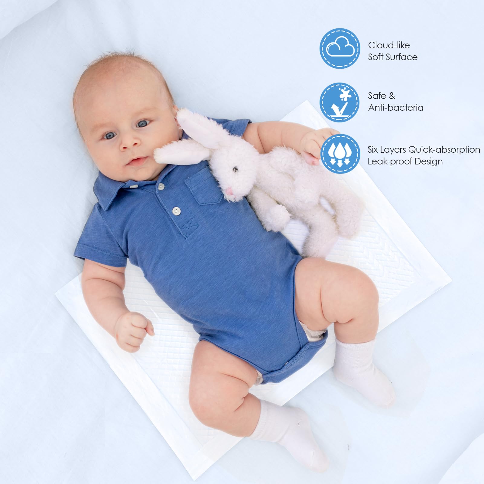 100 Pack Disposable Baby Changing Pads - 13