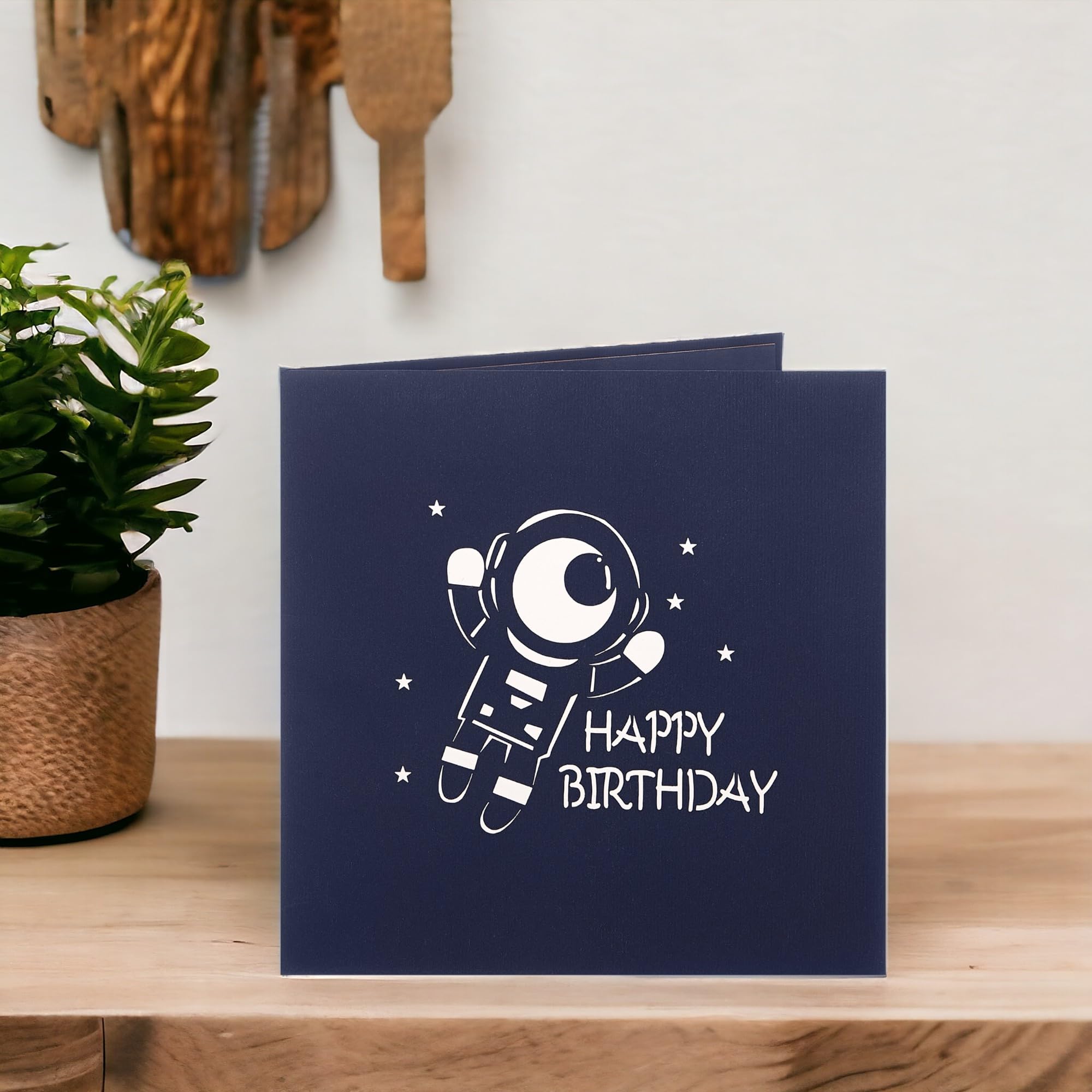 Spaceman Birthday Pop Up Card - 3D Space Shuttle & Astronaut Greeting Card for Kids | Fun & Unique Birthday Gift for Boys, Grandsons, Space Enthusiasts | Perfect for Birthdays, Space-Themed Parties & Special Occasions