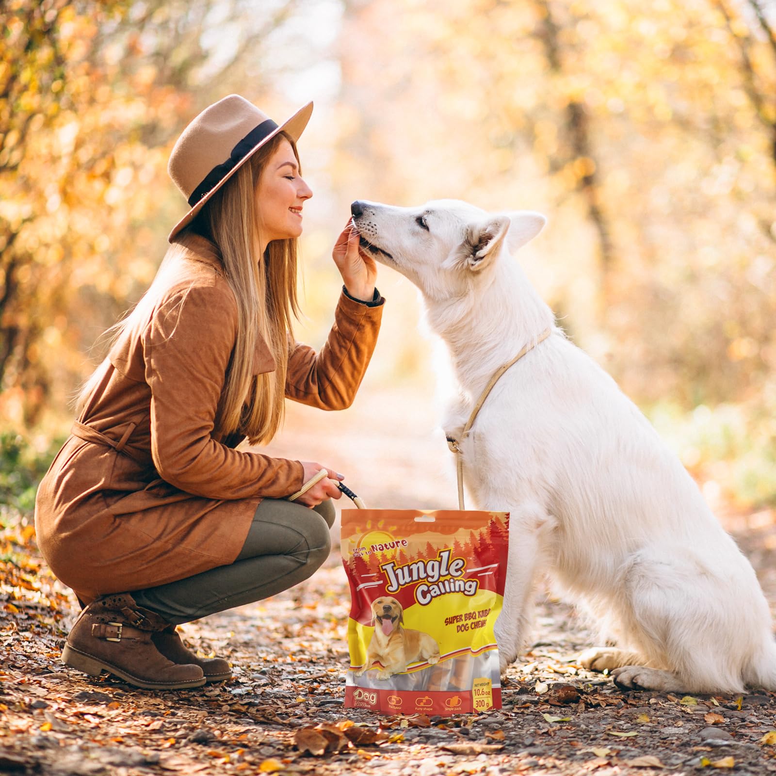 Jungle Calling Dog Kabob Treats - Chicken, Duck, Beef Flavors for Training & Play