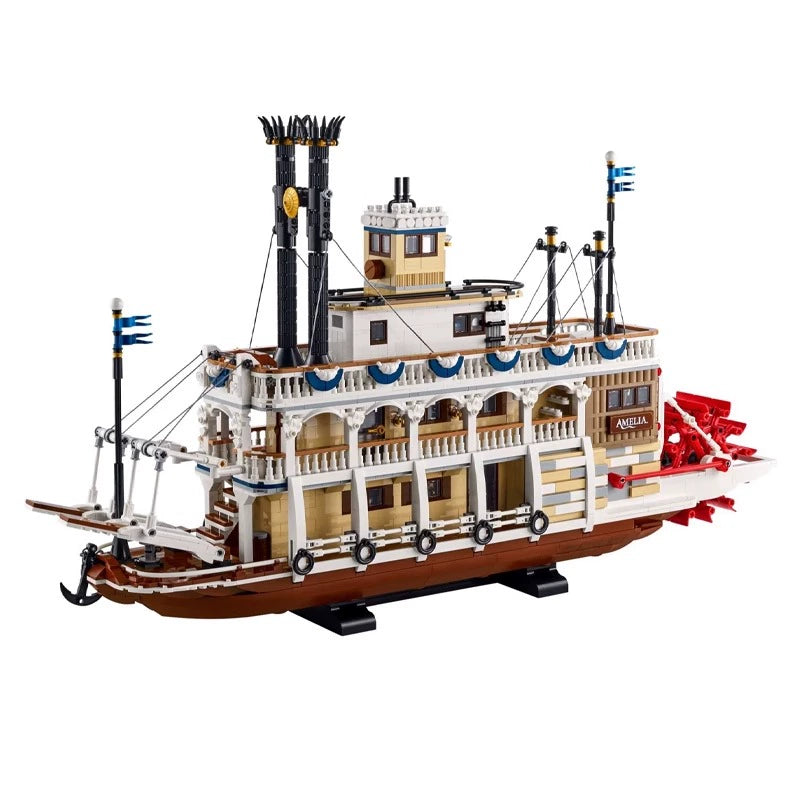 4090-Piece River Steamboat Model Building Kit - DIY Historical Ship Replica for Adults & Teens - Perfect for Collectors, Home Decor, and Educational STEM Projects