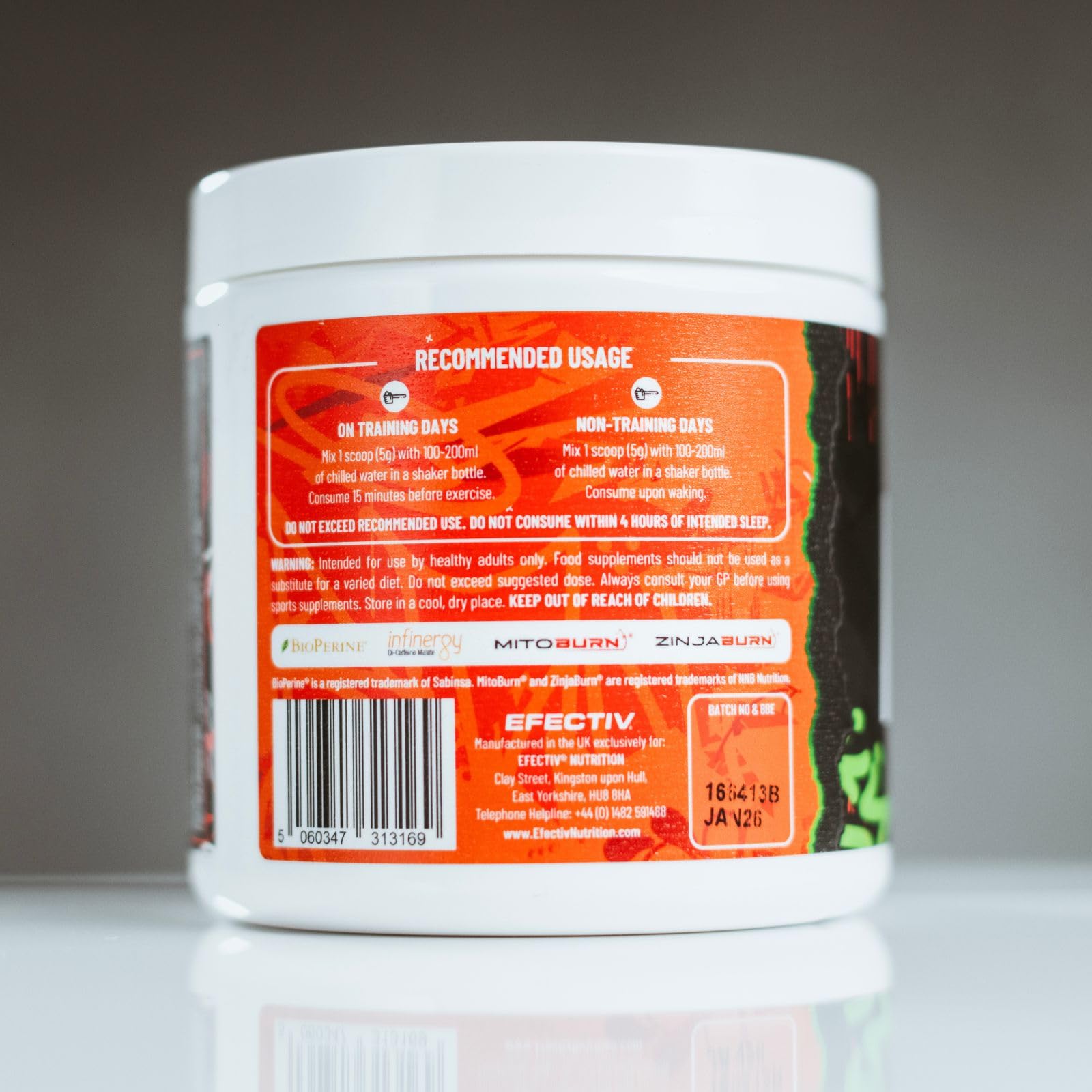 Efectiv Nutrition BURN Thermogenic Fat Burner Supplement - 125g | Apple or Cherry Lime Flavor | Weight Loss & Energy Booster for Workouts & Active Lifestyle