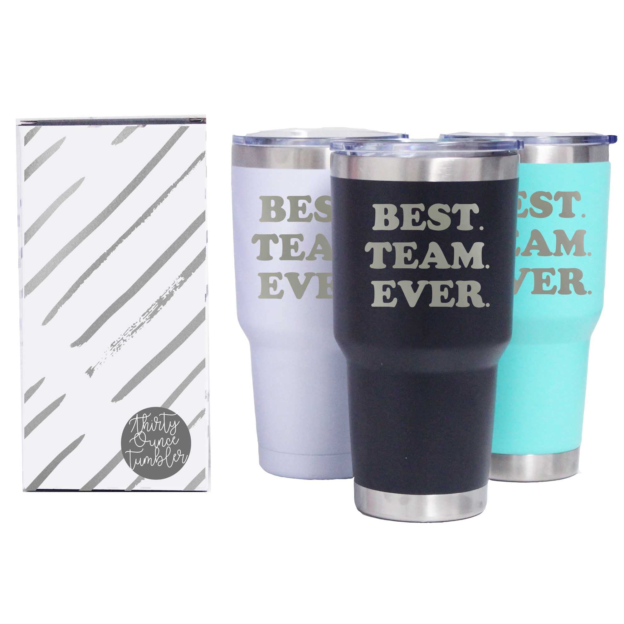 30 oz Insulated Stainless Steel Tumbler with Lid & Straw - Set of 10 Turquoise Cups for Office Teams, Employee Appreciation Gifts, Coworker Recognition - Perfect for Corporate Events, Volunteer Rewards & Workplace Hydration