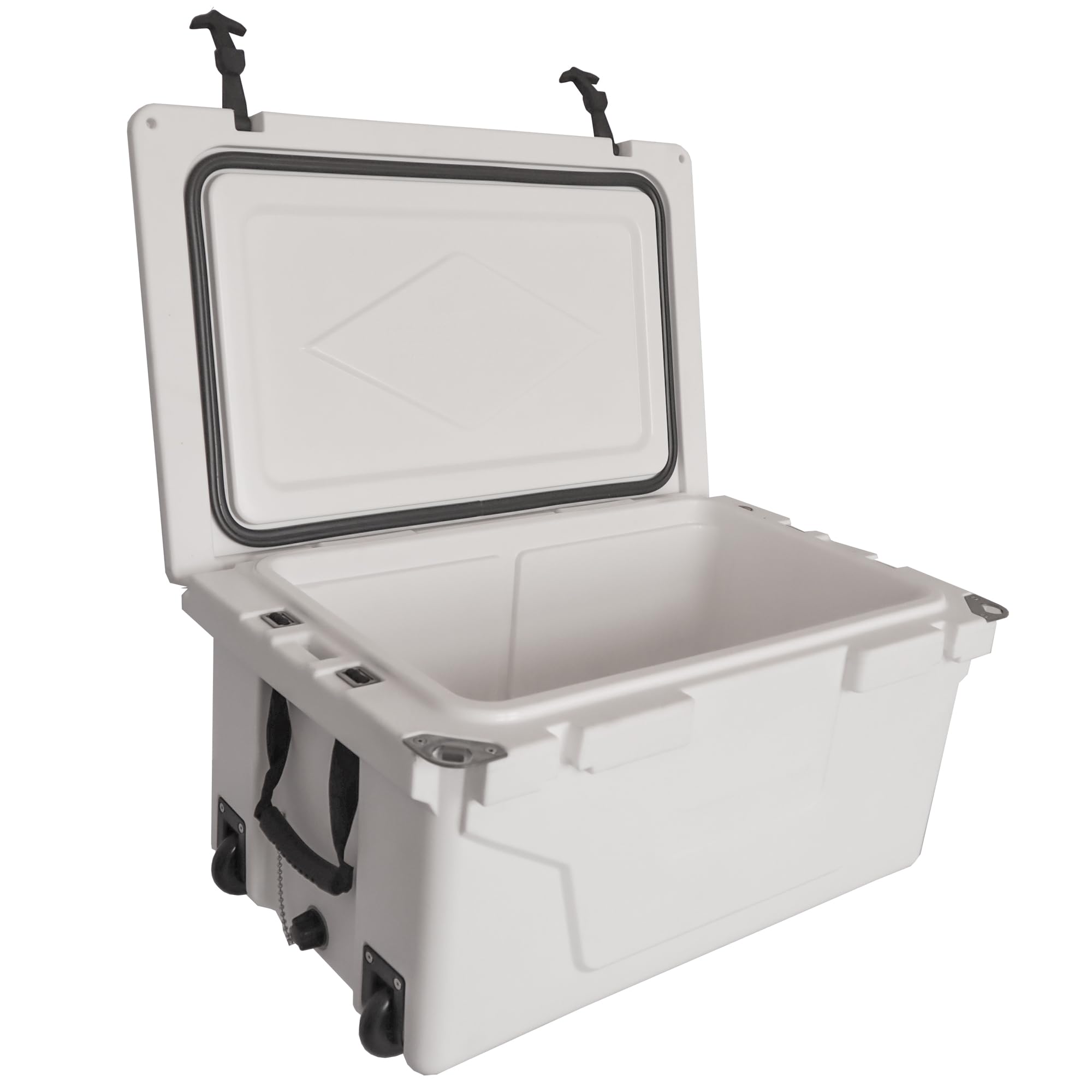 65QT Heavy Duty Outdoor Cooler with Wheels & Handle - Portable Ice Chest for Camping, Fishing, Beach, Picnics & Tailgating - Perfect for Road Trips, Backyard BBQs & Outdoor Adventures