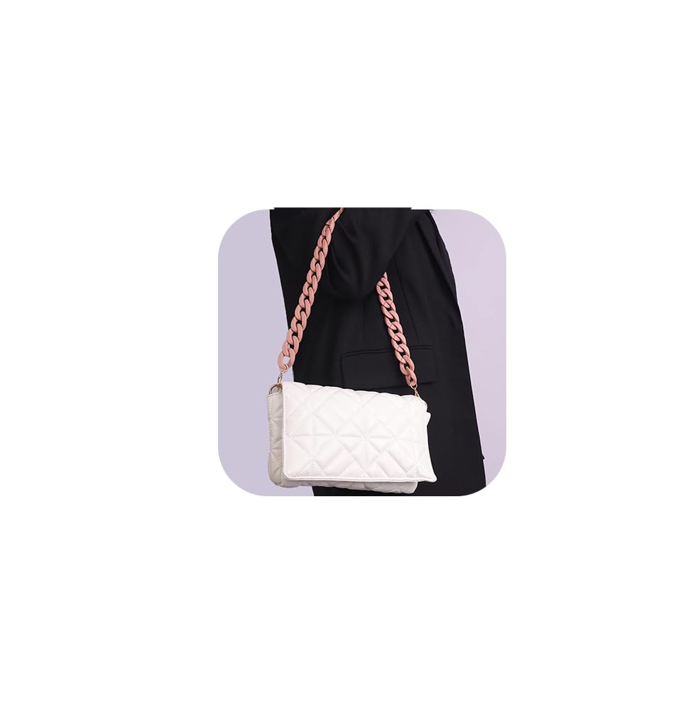 Acrylic Resin Handbag Chain Strap - Adjustable Shoulder & Crossbody Bag Replacement Strap for Women's Purses - Perfect for Casual Outings, Parties & Everyday Use