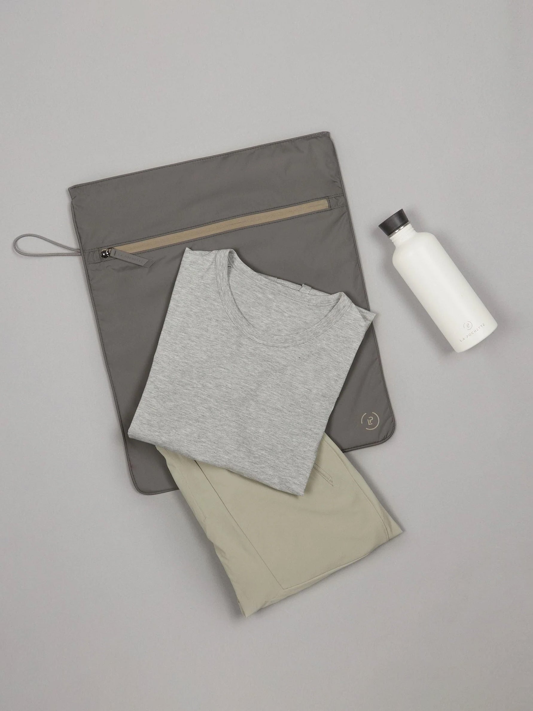 La Pochette Kit Bag - Premium Walnut & Pewter Leather Crossbody Bag for Women | Perfect for Travel, Work, and Everyday Use