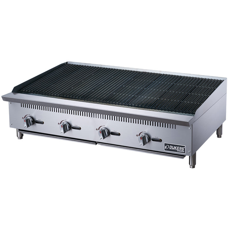 Dukers DCCB48 48-Inch Commercial Countertop Charbroiler – Perfect for Restaurants, Diners, and Outdoor Grilling