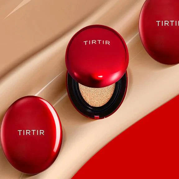 TIRTIR Mask Fit Red Mini Cushion Foundation - Lightweight BB Cream with SPF, Full Coverage & Hydrating Formula for Flawless Skin | Perfect for Daily Makeup & On-The-Go Touch Ups