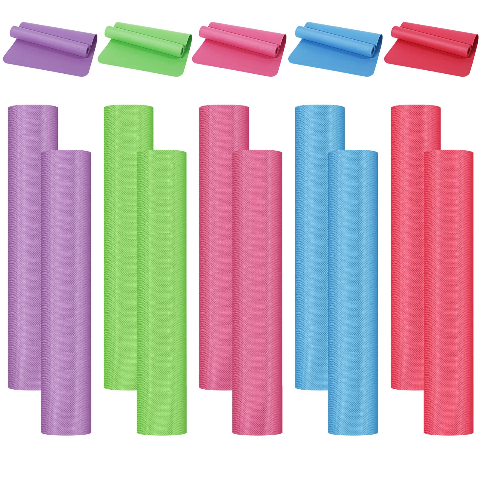 10 Pack Non-Slip Yoga Mats Bulk Set - 68
