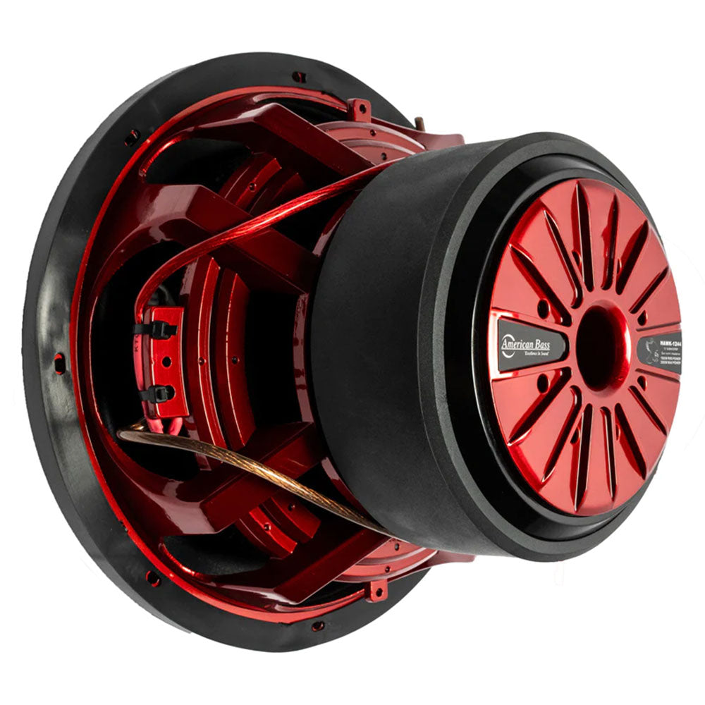American Bass HAWK1244 12-Inch 3000W Dual 4 Ohm Car Audio Subwoofer - Powerful Bass for Trucks, SUVs & Custom Car Audio Systems