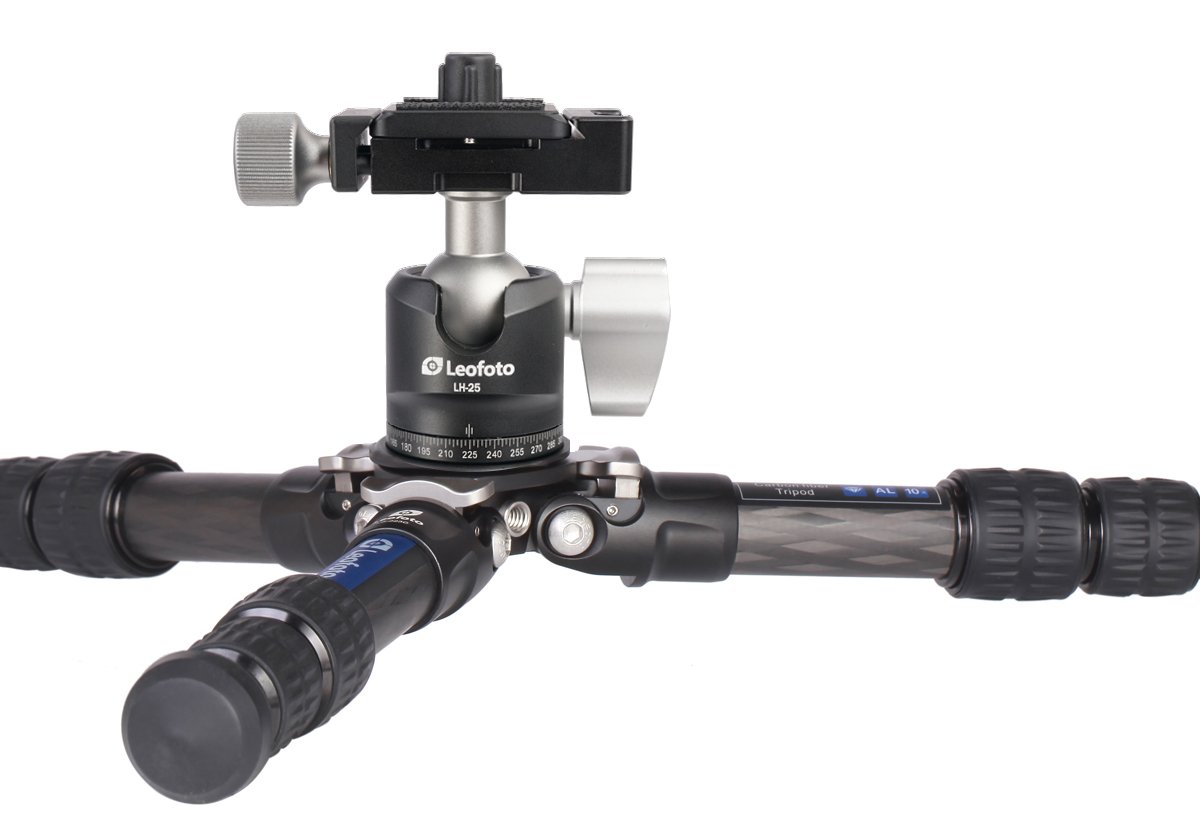 Leofoto Ranger LS-223C+LH-25 Carbon Fiber Tripod with Ball Head - 3 Angle Adjustable Legs for Macro, Landscape & Travel Photography - Professional Camera Tripod for DSLR & Mirrorless Cameras - Black