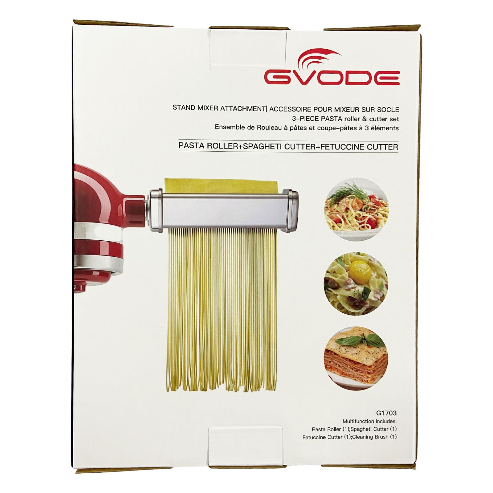 KitchenAid Stand Mixer Pasta Maker Attachment Set - 3-Piece Stainless Steel Pasta Roller, Spaghetti & Fettuccine Cutter | Perfect for Homemade Italian Pasta, Lasagna & Noodle Dishes