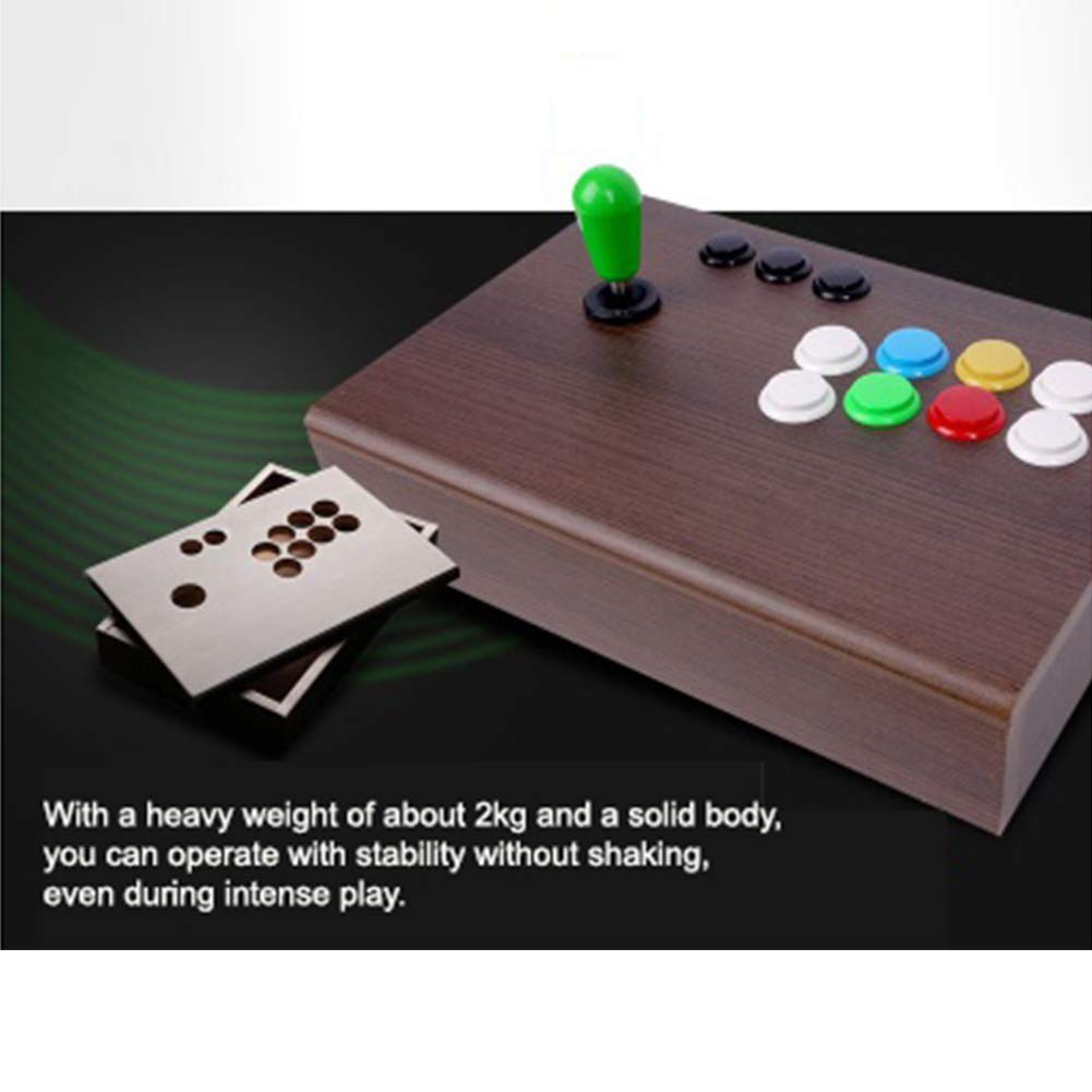 Premium MDF Arcade Joystick with Hinge Attachment - Compatible with Windows PC & PS3/PlayStation 3 - Perfect for Retro Gaming & Fighting Games