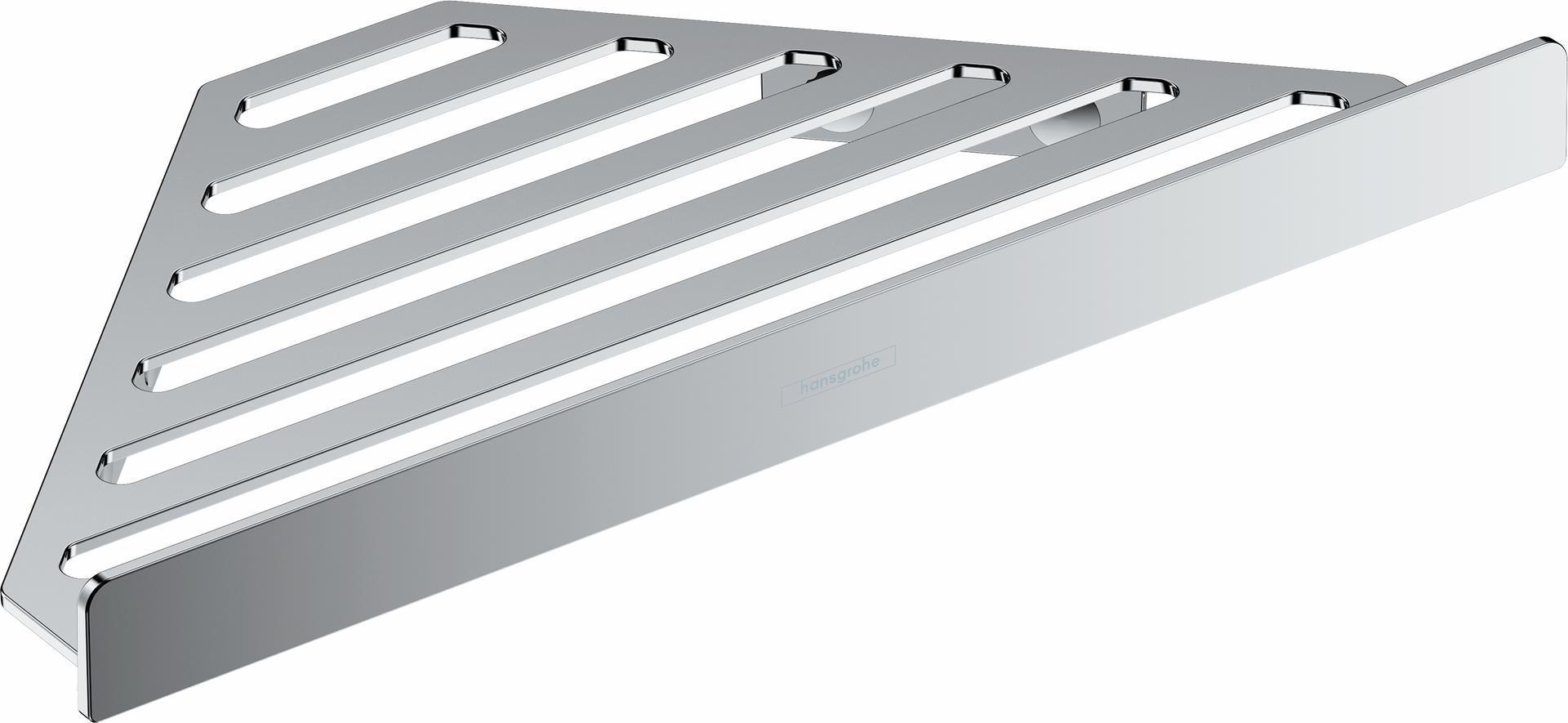 Hansgrohe AddStoris Corner Basket Chrome 41741000 - Space-Saving Bathroom Storage for Shower Essentials