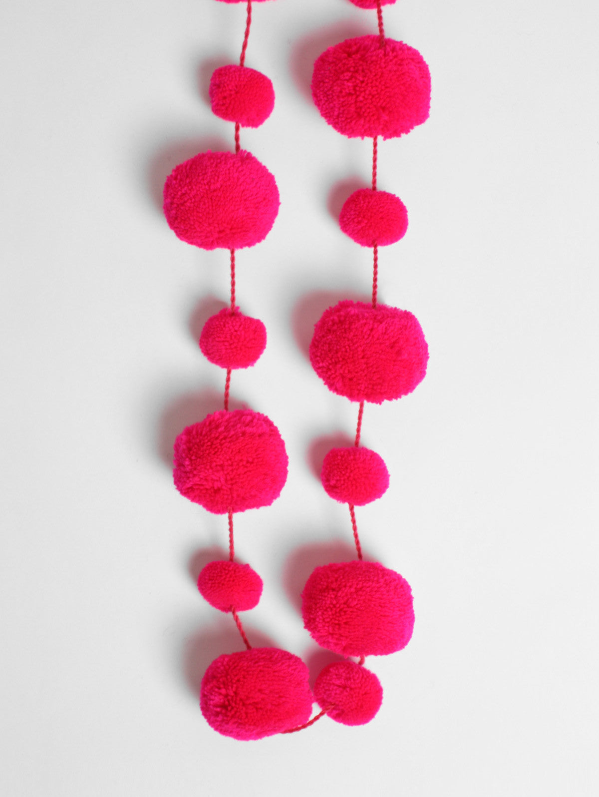 Pink Pom Pom Garland - Decorative Party Decor for Baby Showers, Weddings & Home Decorations | Perfect for Birthday Parties, Nursery & DIY Crafts