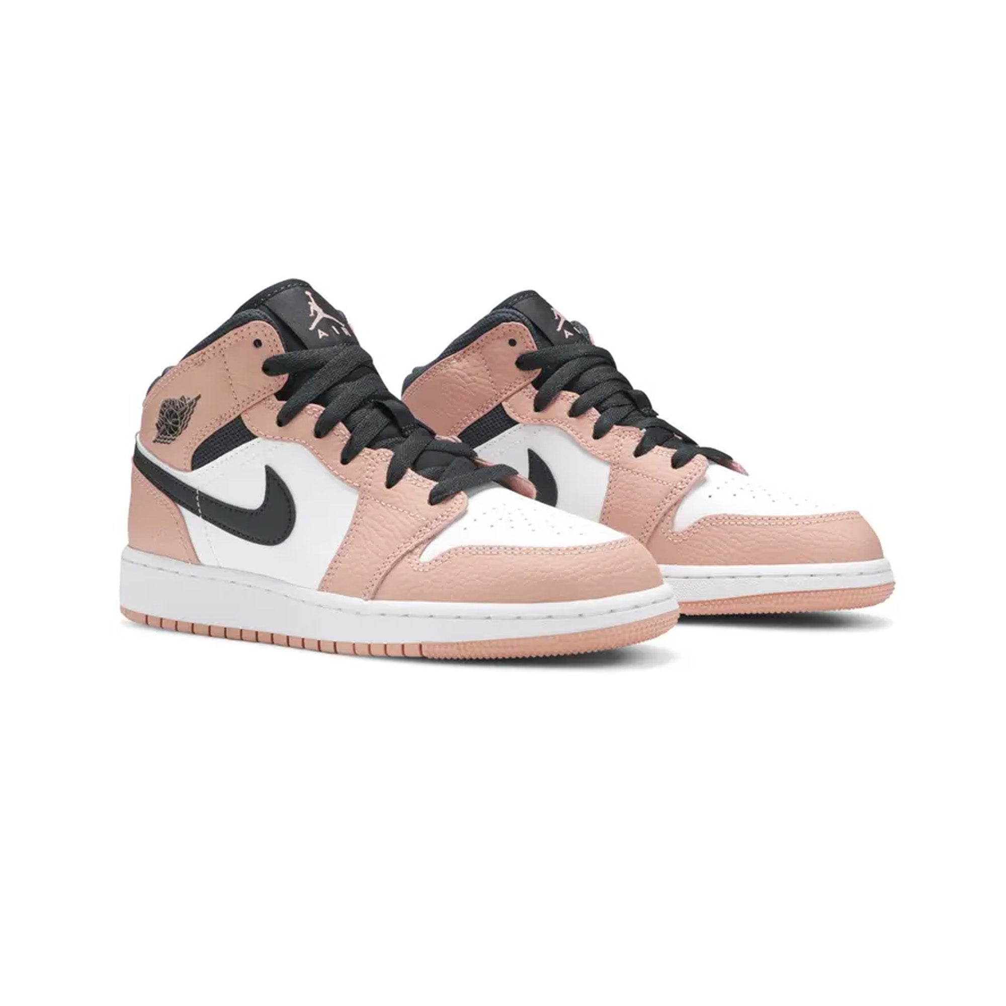 Air Jordan 1 Mid 'Pink Quartz' GS - Girls' Basketball Shoes for School & Street Fashion | Comfortable Sneakers for Sports & Casual Wear