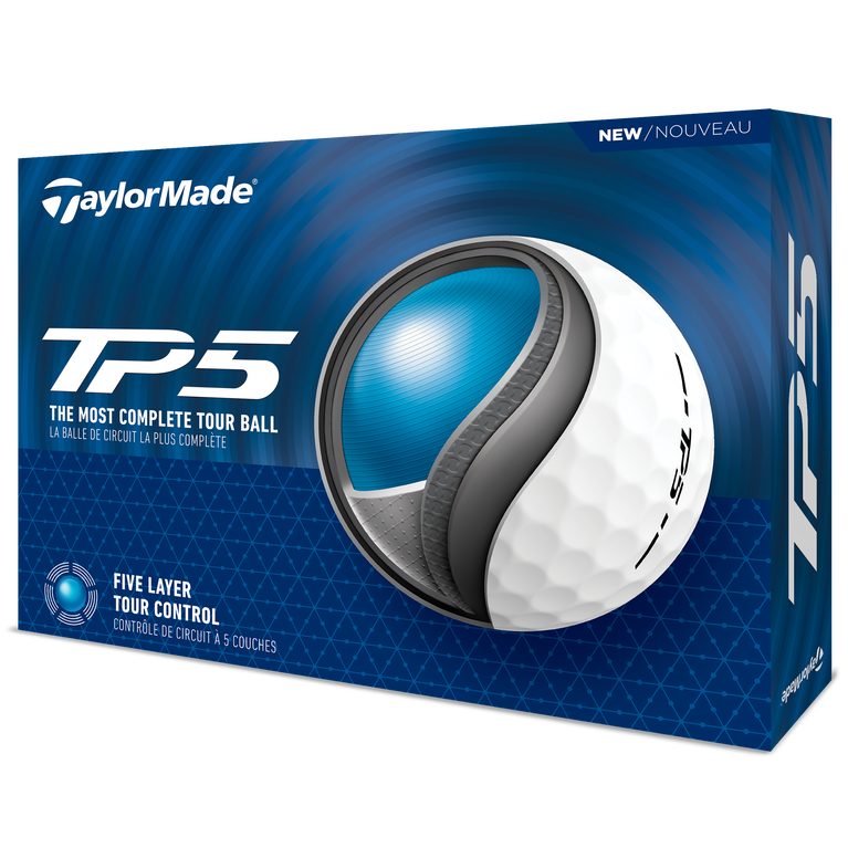 Premium TaylorMade TP5 Golf Balls - High Performance 5-Layer Construction for Distance & Spin Control - Perfect for Tournament Play & Low Handicap Golfers