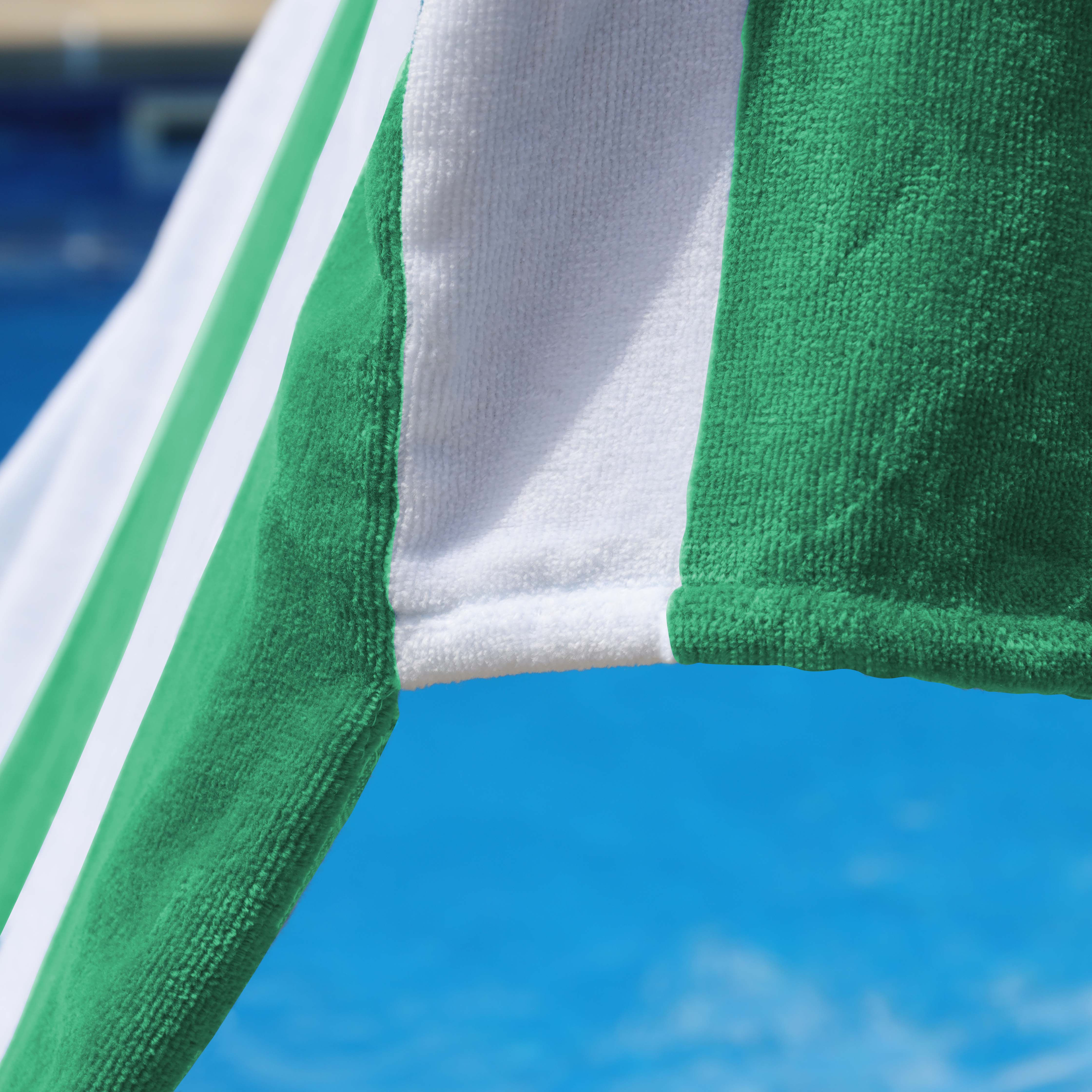 Premium Cabana Striped Cotton Beach Towel & Chaise Lounge Cover - Soft, Absorbent, UV Protection - Perfect for Poolside, Beach Vacations & Outdoor Relaxation